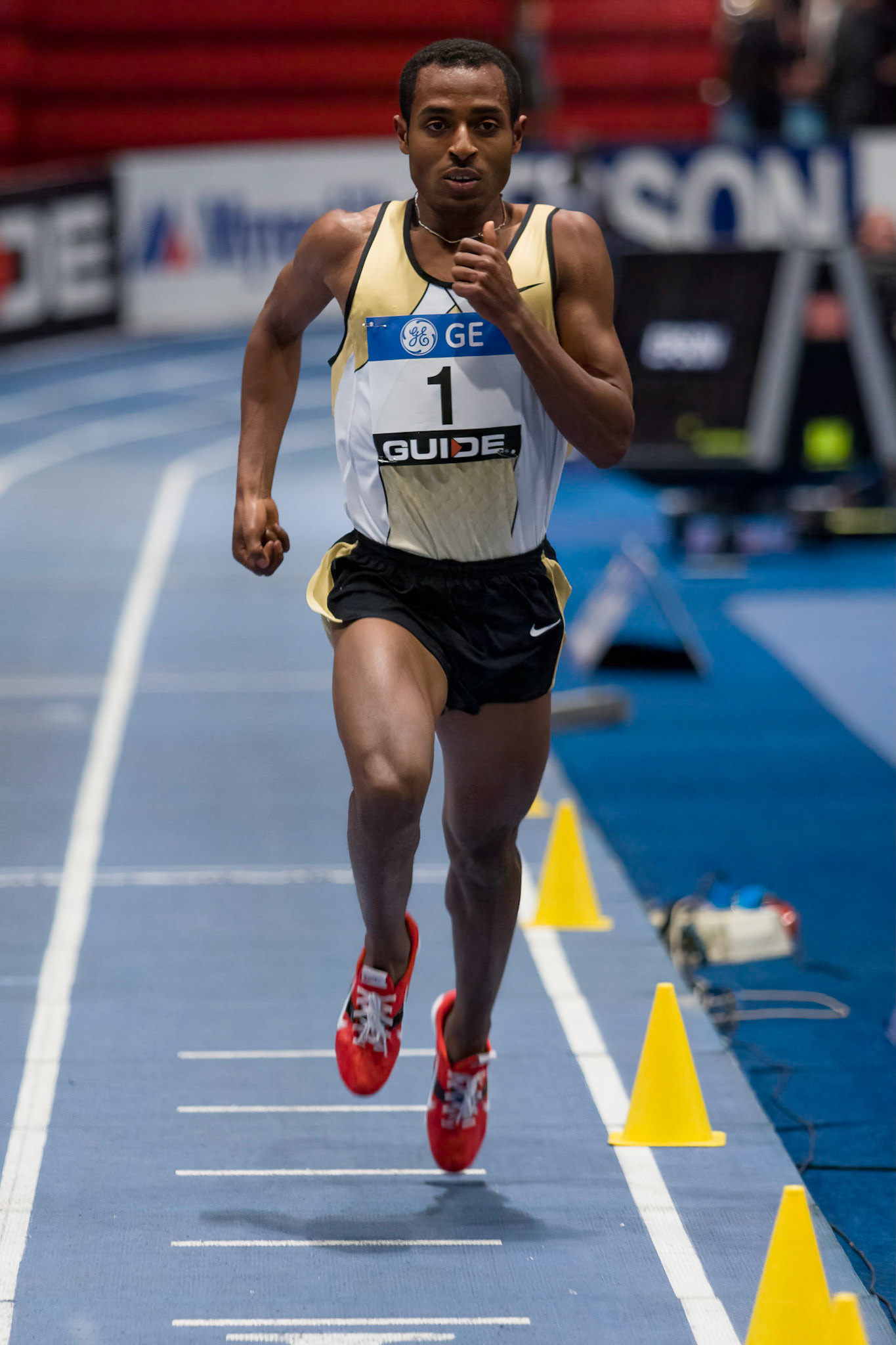Kenenisa Bekele in 3000 meter in Stockholm 2007.