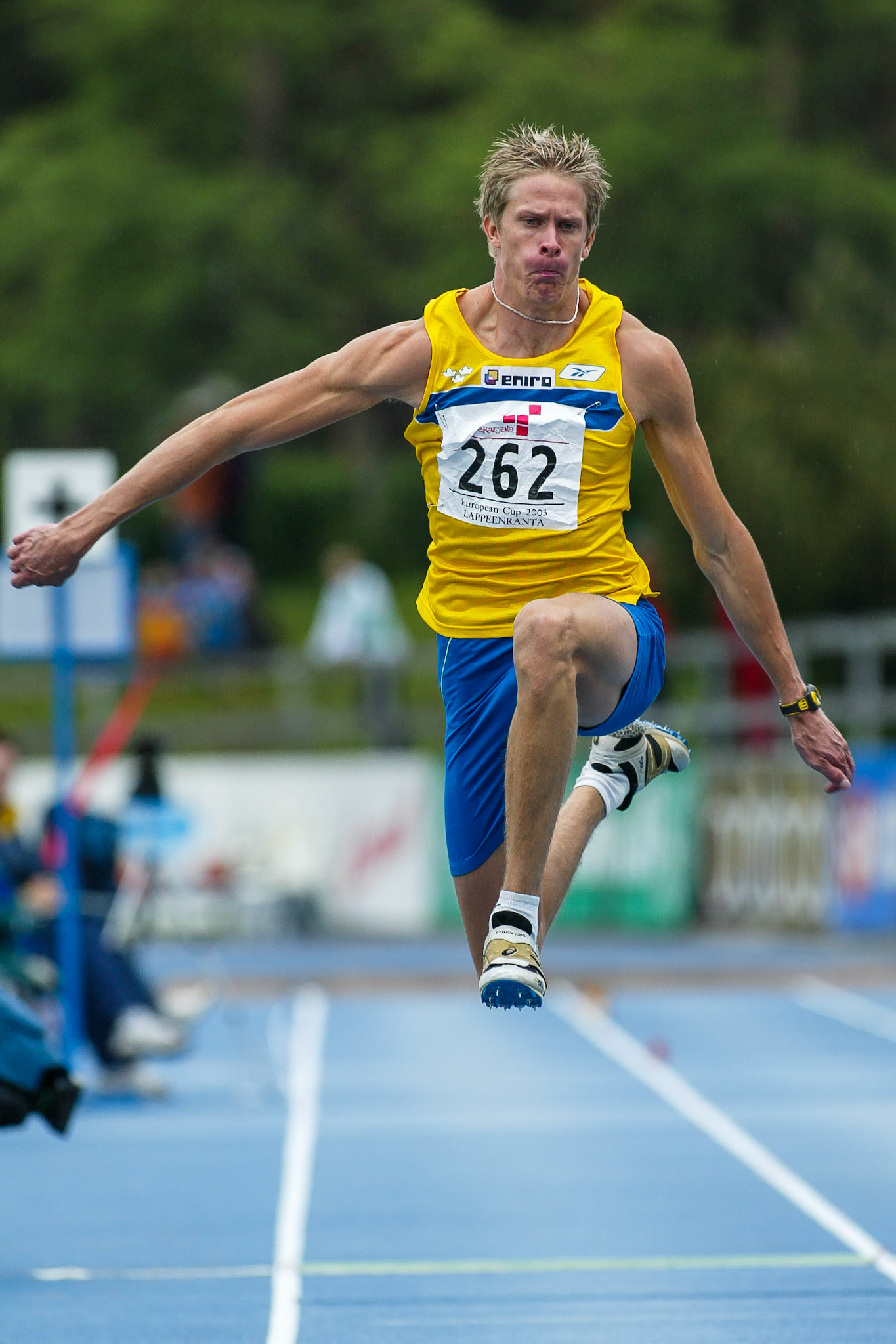 Christian Olsson won triple jump at the European Cup in Lappeenranta 2003.