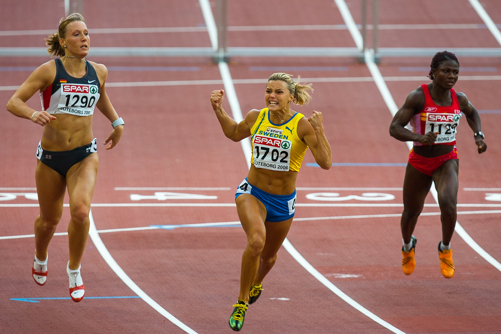 Susanna Kallur won 100 meter hurdle at the European Championship in Gothenburg 2006.