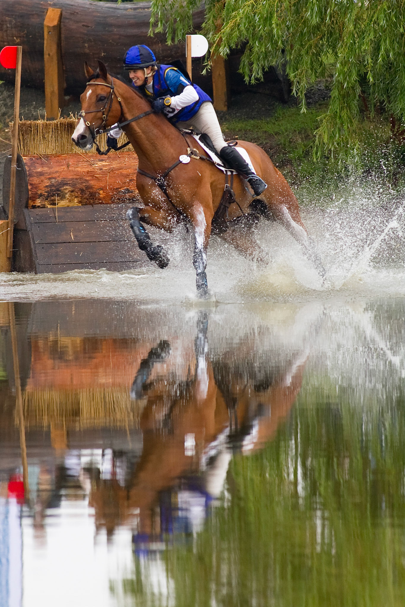 Anna Nilsson on Luron in the cross country ride. Malmö Horse Show 2010.