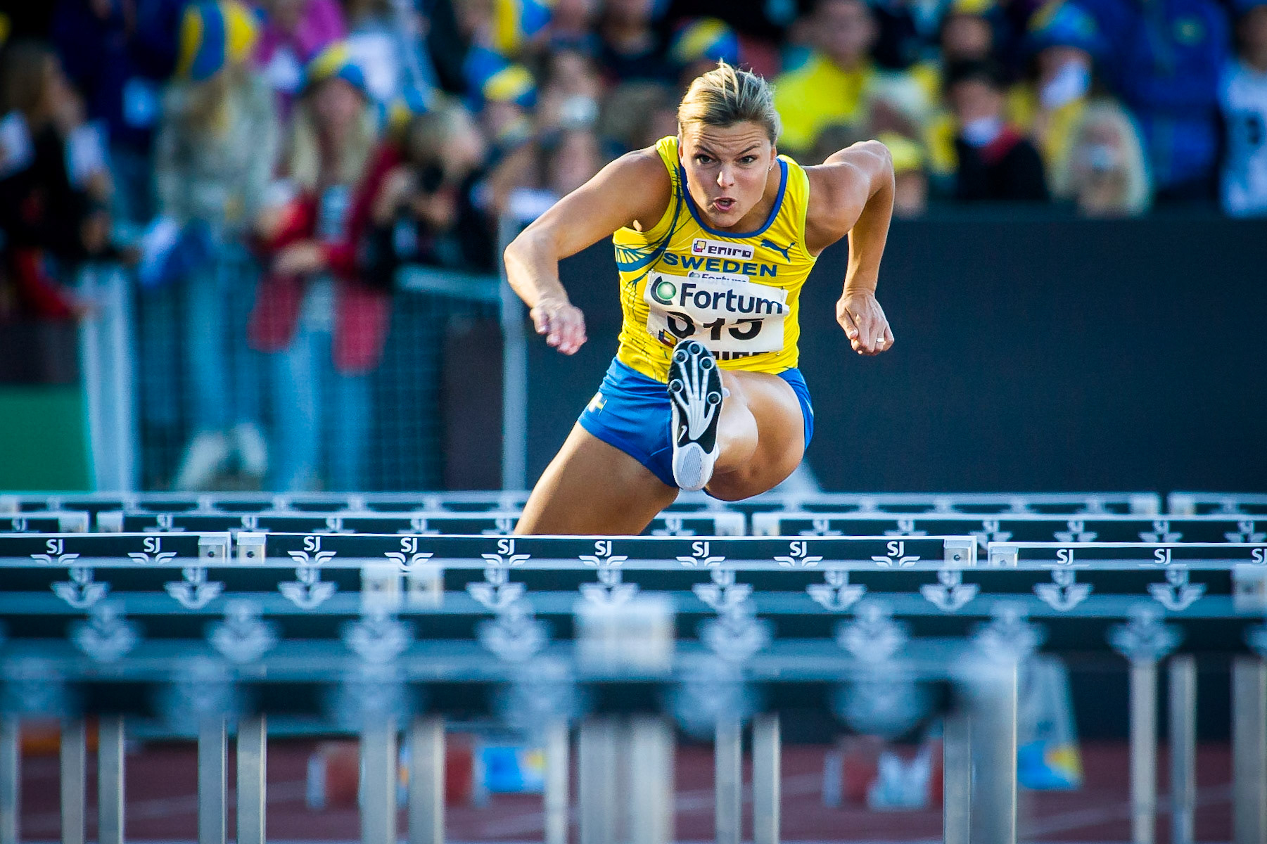Susanna Kallur won 100 meter hurdle in Finnkampen in Gothenburg 2007.