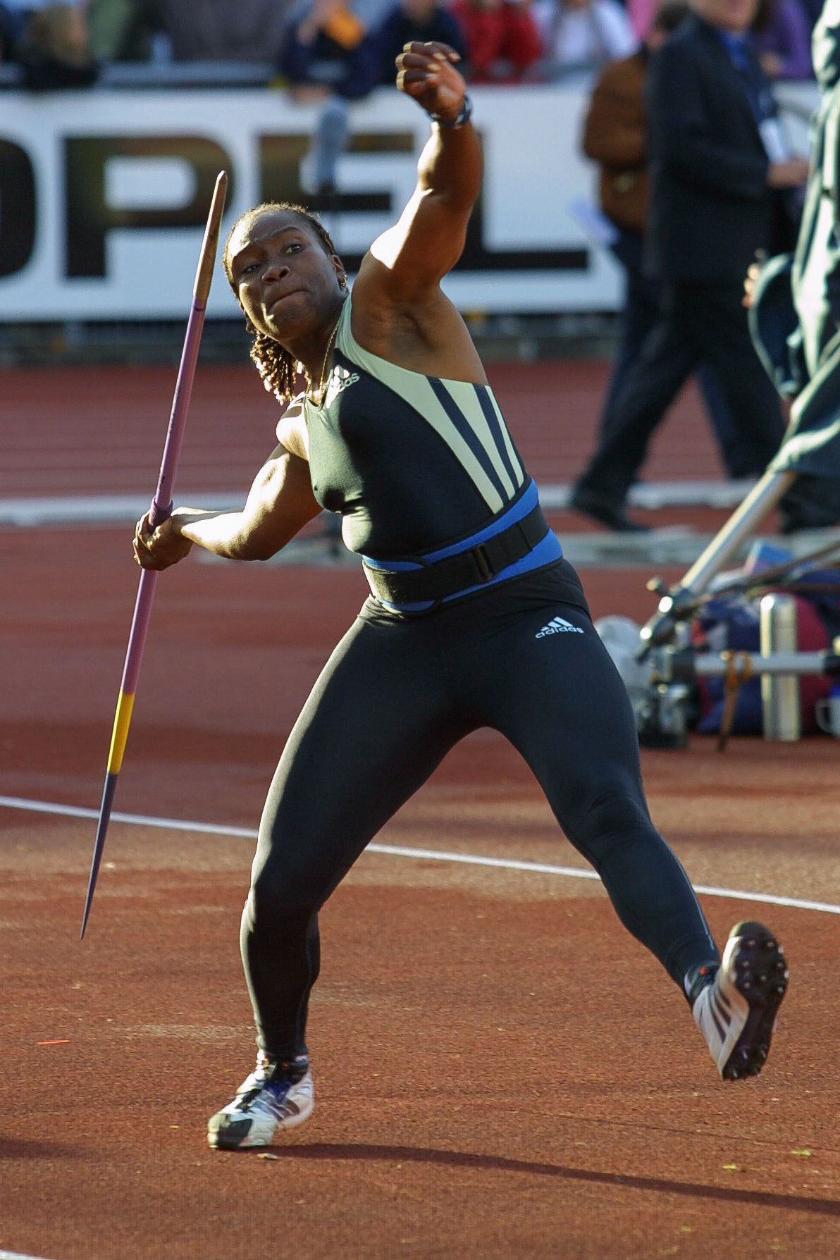 The world record holder in javelin Osleidys Menendez in Oslo 2002