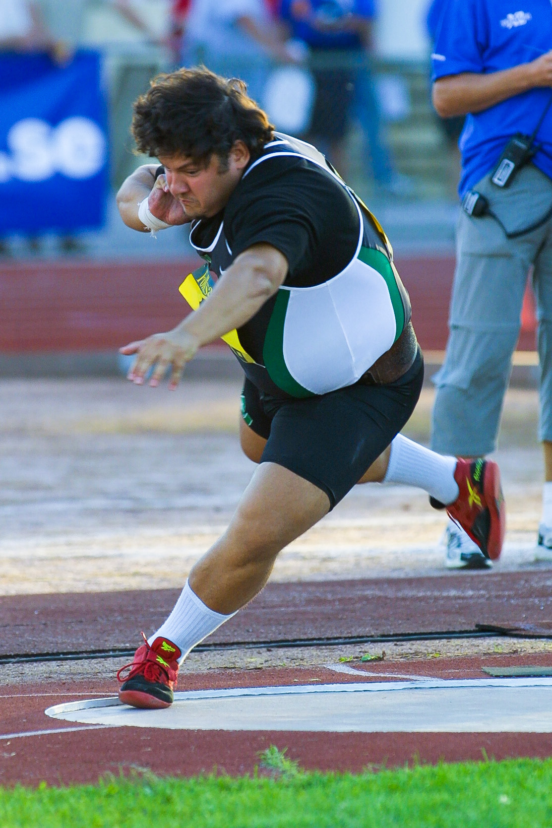 Jimmy Nordin in the shot put at Swedish Championship in Gävle 2002