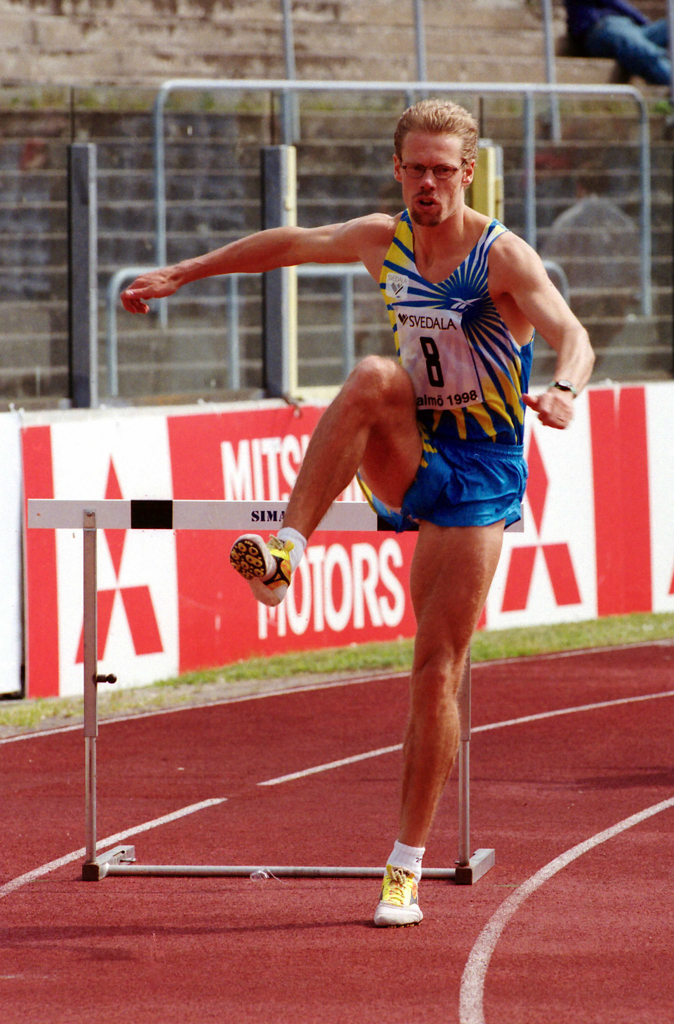 Niklas Wallenlind at 400 meter hurdle at the European Cup in Malmö 1998