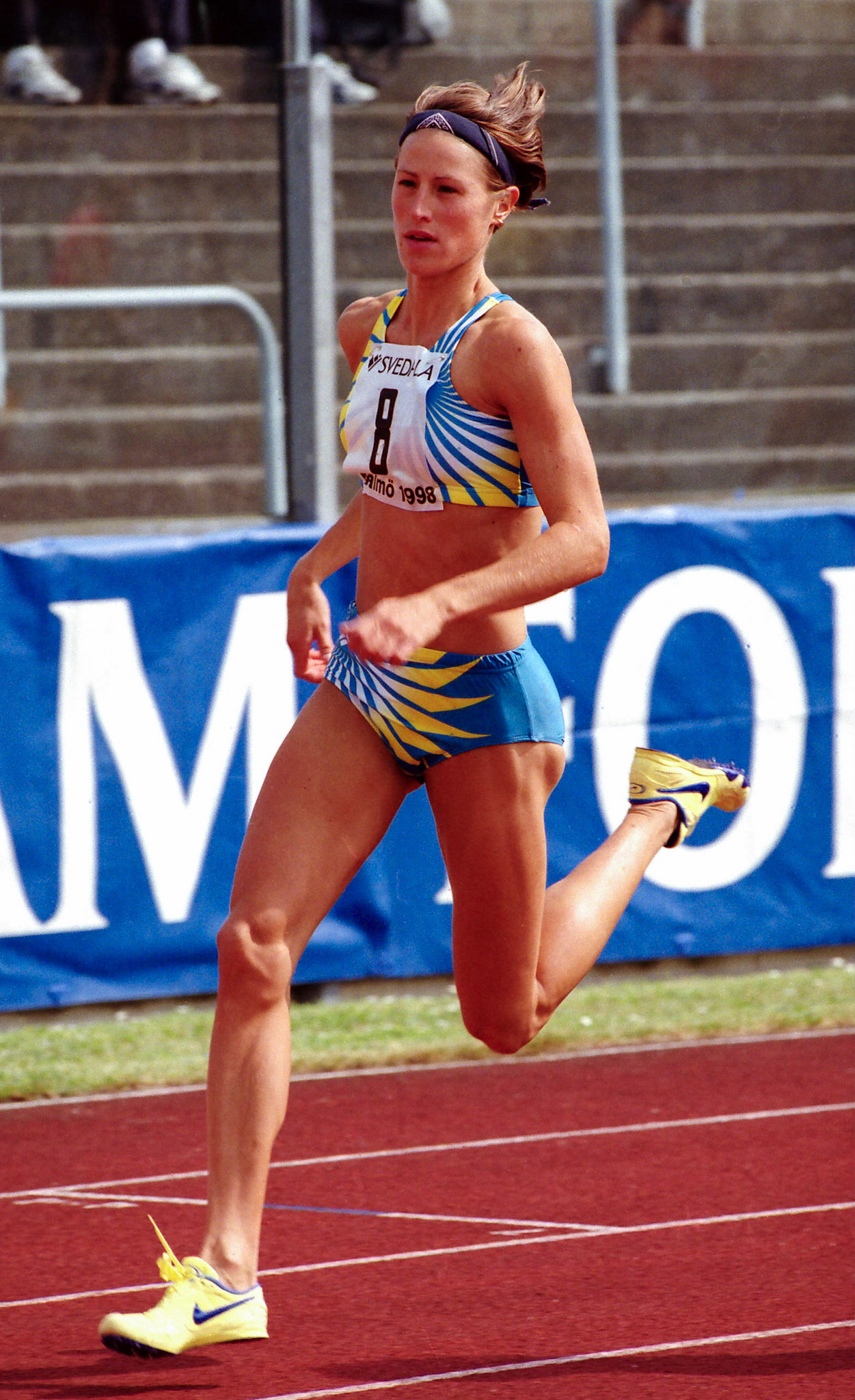 Malin Ewerlöf at 800 meter at the European Cup in Malmö 1998