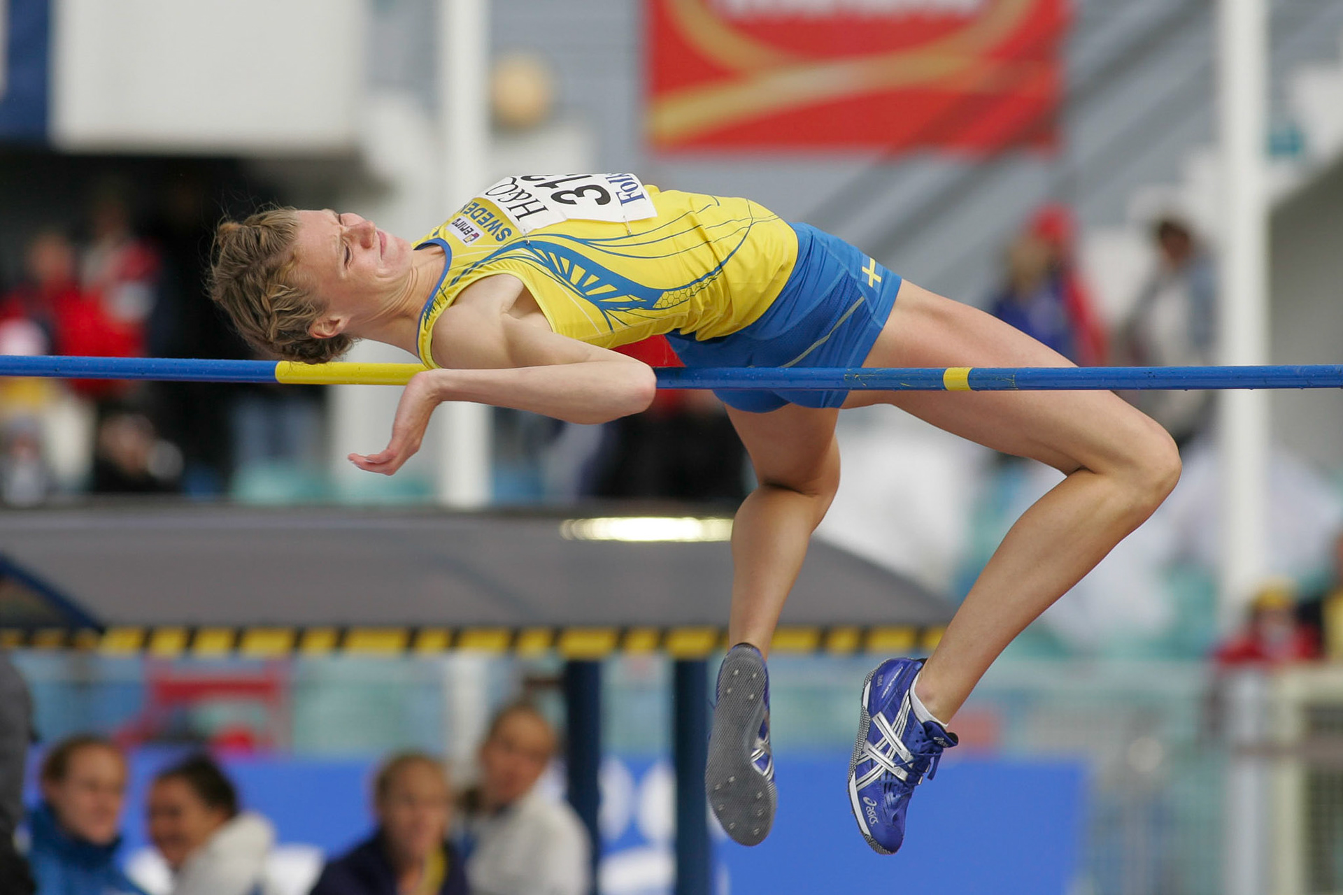 Emma Green in the high jump  in Finnkampen in Gothenburg 2005.