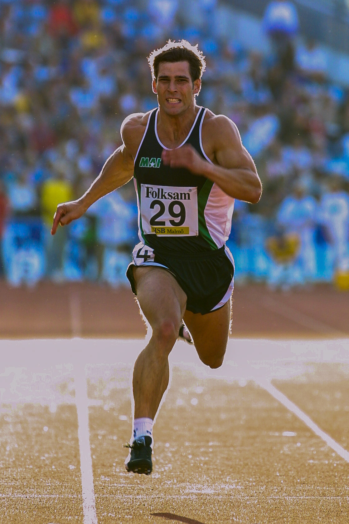 Patrik Lövgren at 100 meter in Malmö 2002
