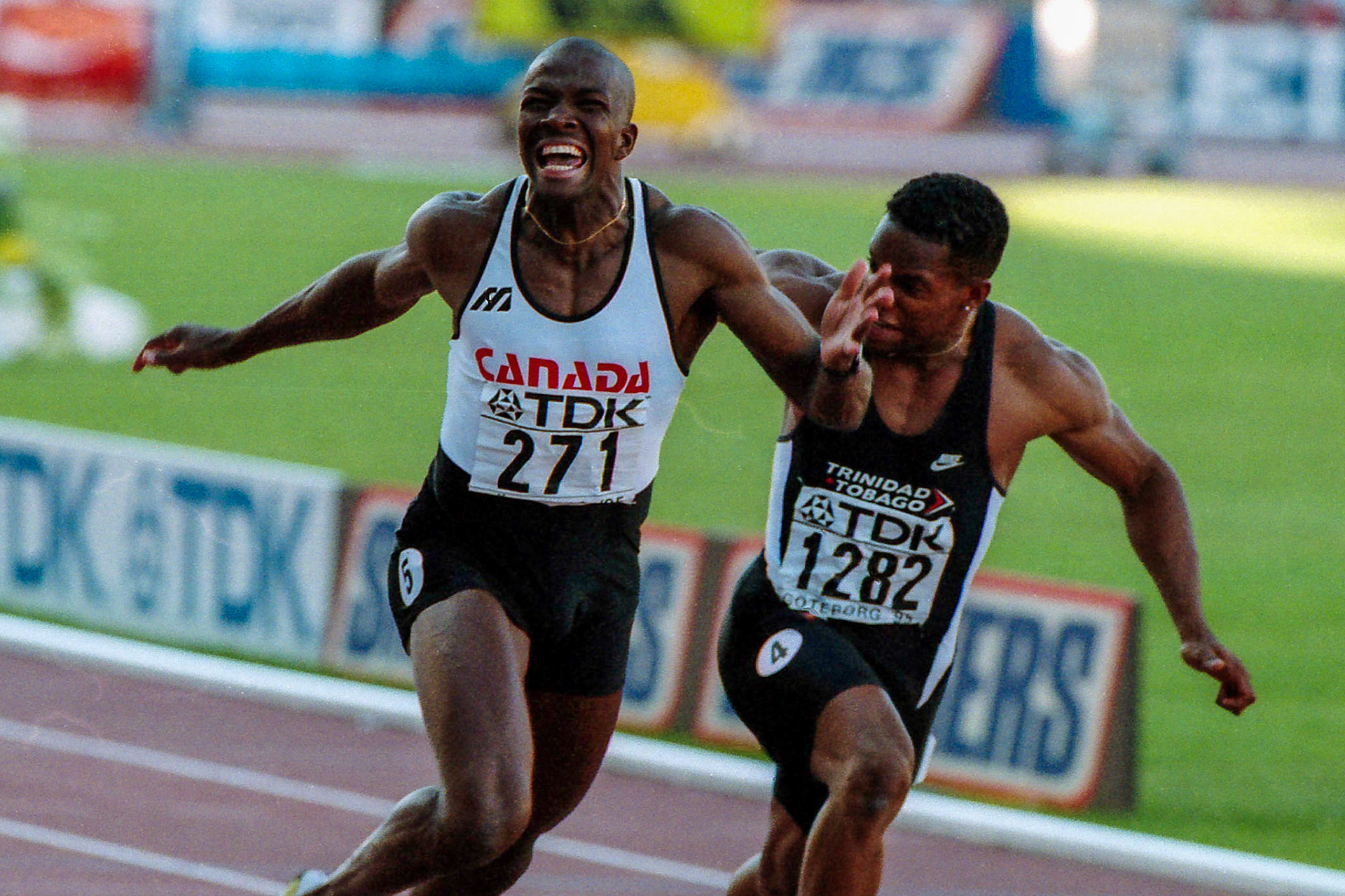 Donovan Bailey won the 100 meter at the World Championship in Gothenburg 1995.