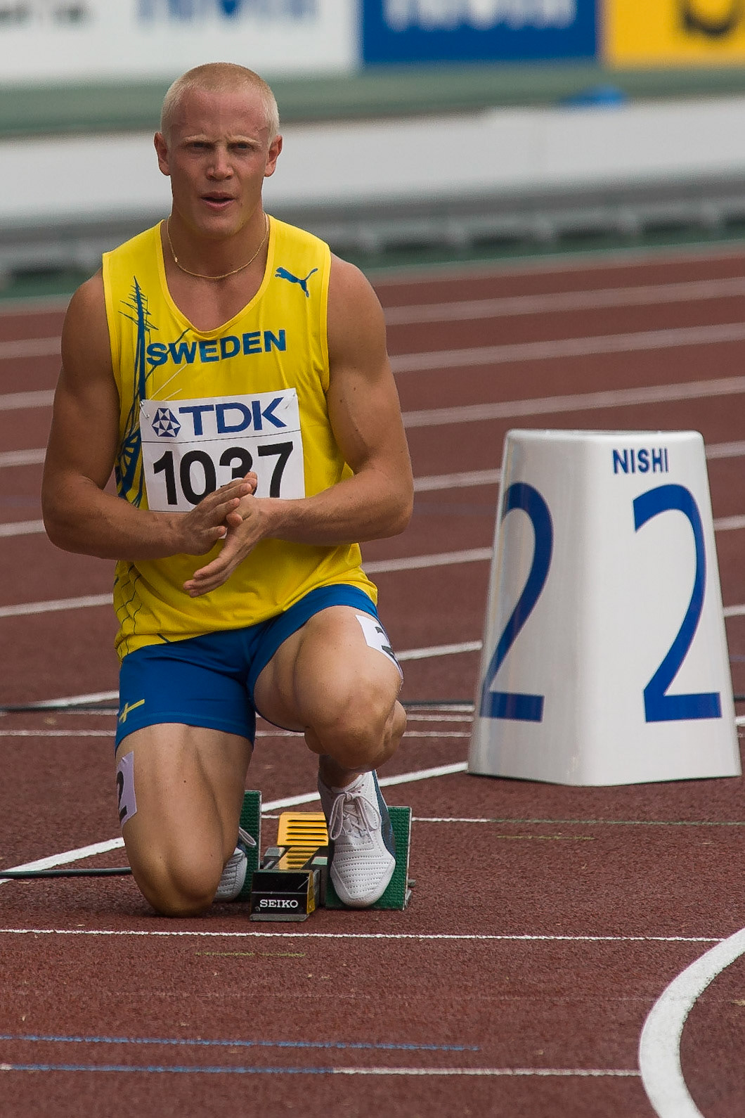 Johan Wissman was seventh in 400 meter and run a Swedish record with 44.56 in the semifinal at the World Championship in Osaka 2007.