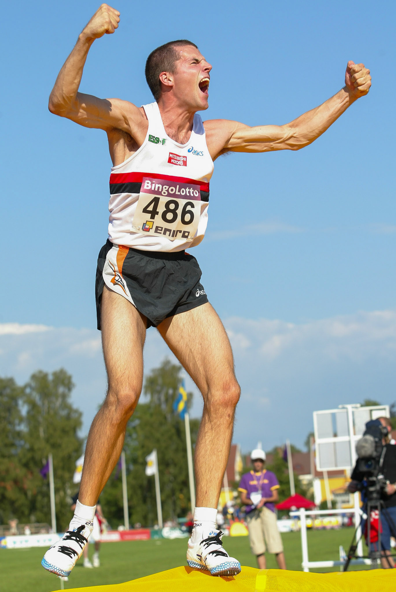 Staffan Strand cleared 2.30 in the high jump at the Swedish Champaionship in Karlstad 2004.