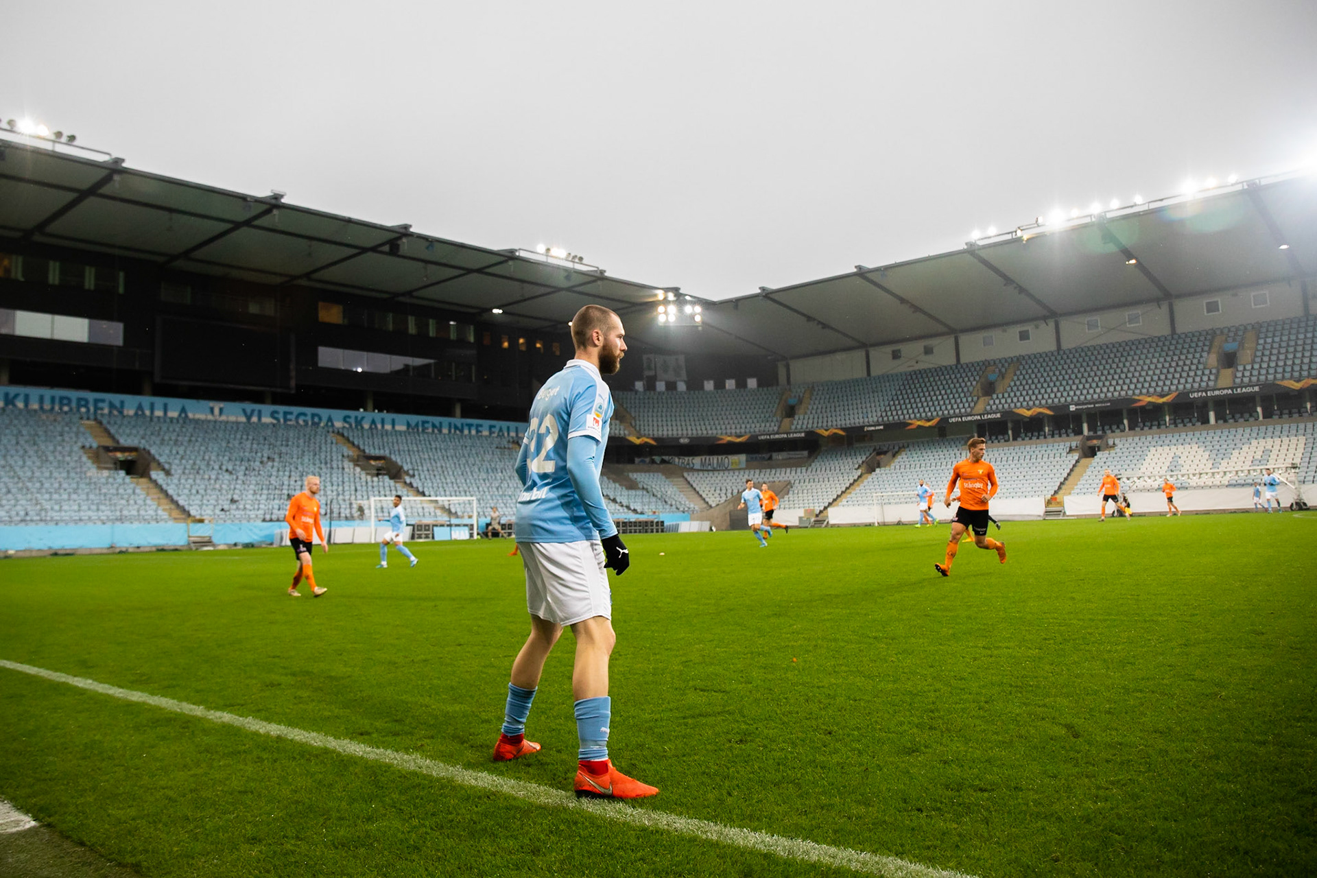 Tränings match Malmö FF - Torns IF 2019: Jo Inge Berget långt ut i på kanten
