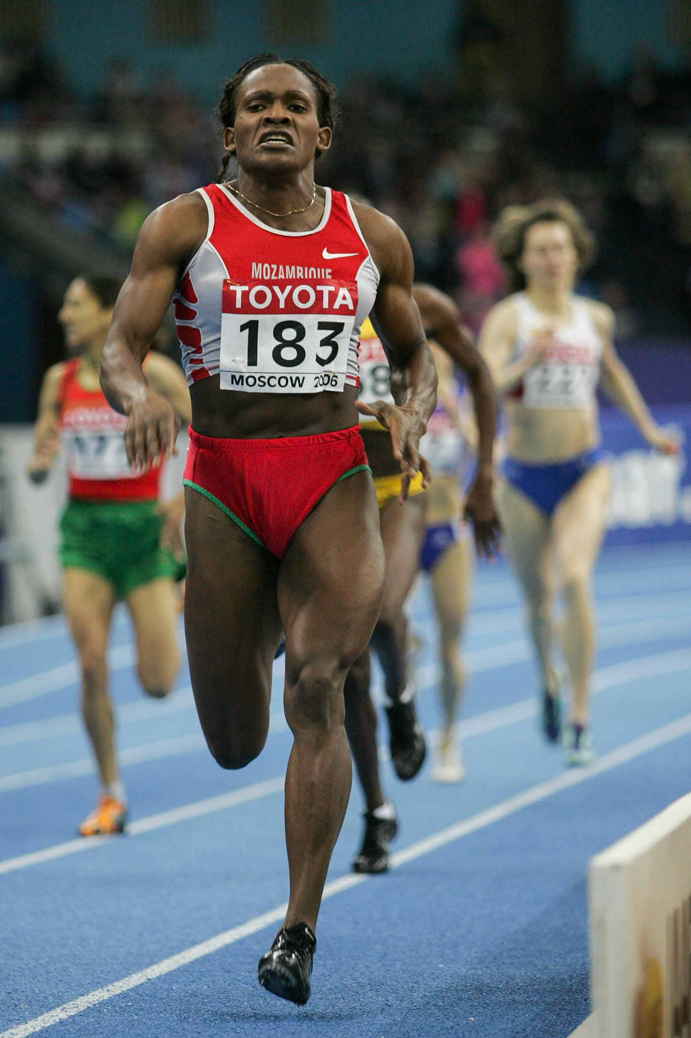 Maria Mutola of Mozambique won the 800 meter at the World Indoor Championship in Moscow 2006