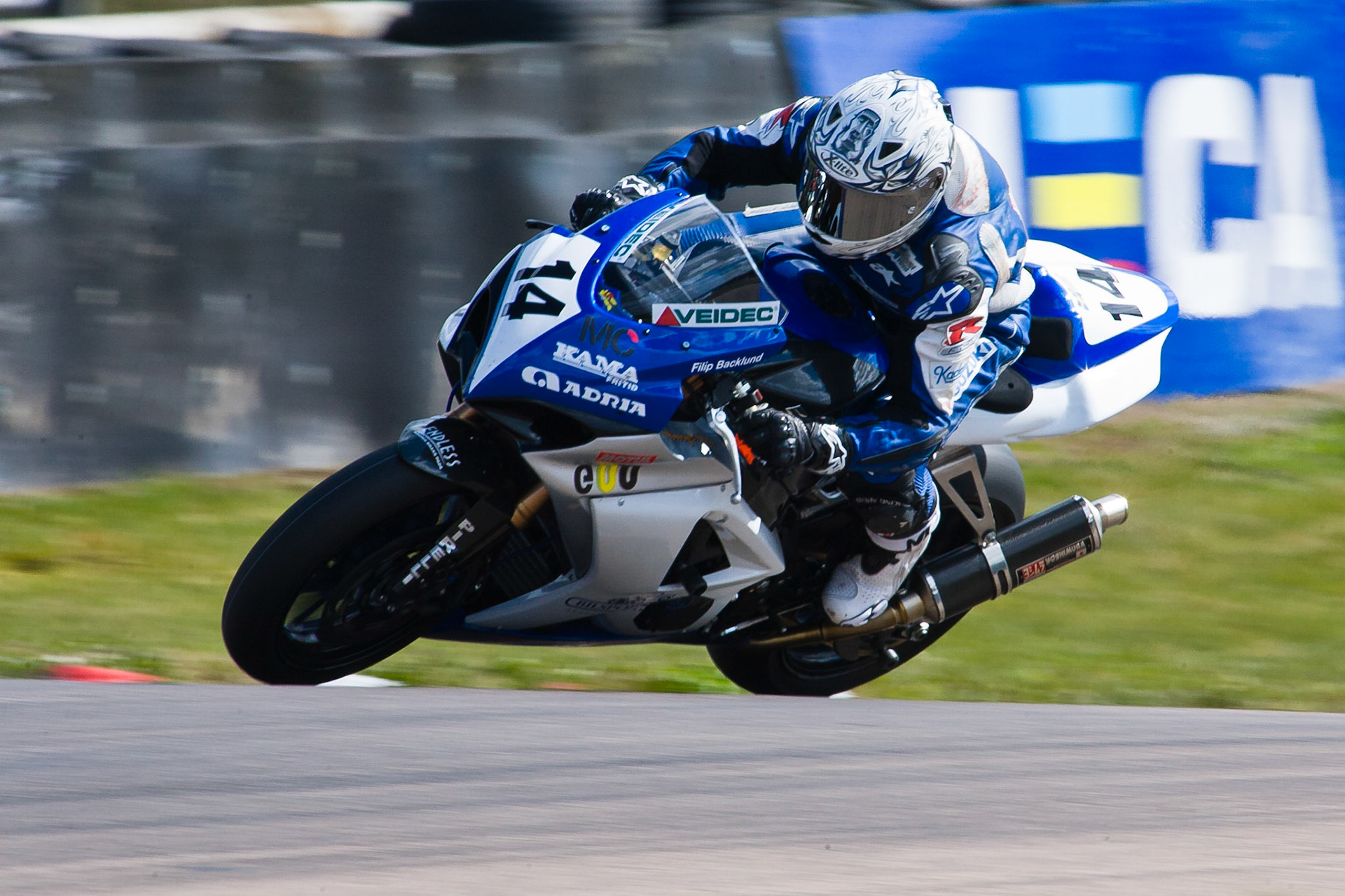 Motor bike race during a STCC meeting in Knutorp 2008.
