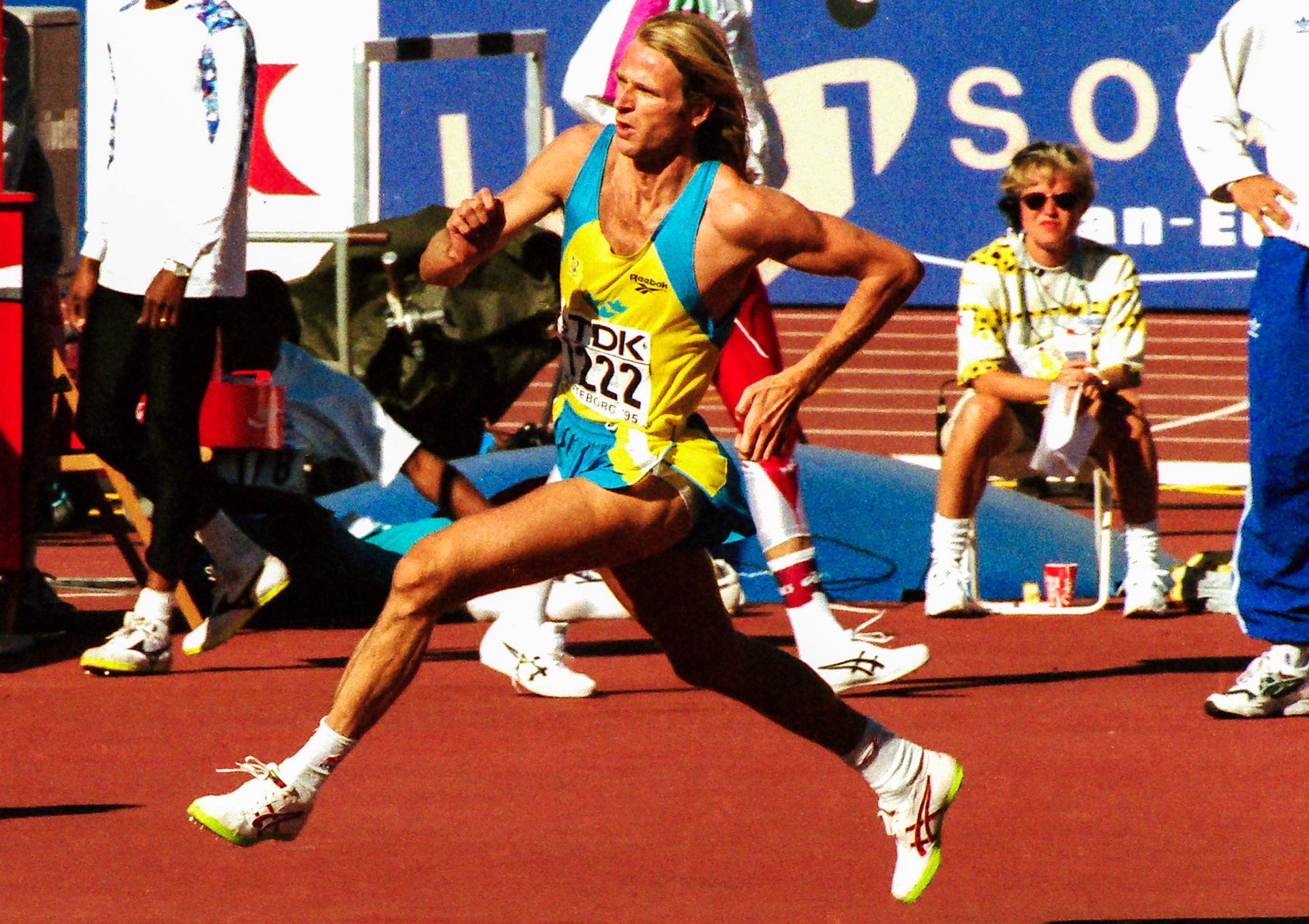 Patrik Sjöberg in the high jump at the World Championship in Gothenburg 1995.