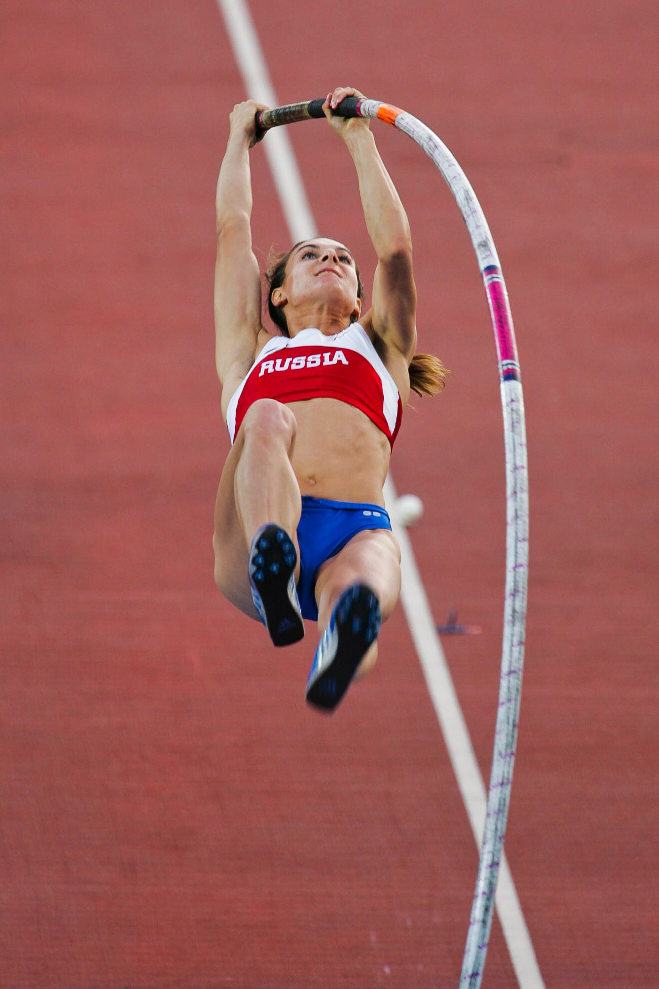 Yelena Isinbayeva won the pole vault with the world record 5.01 at the World Championship in Helsinki 2005.