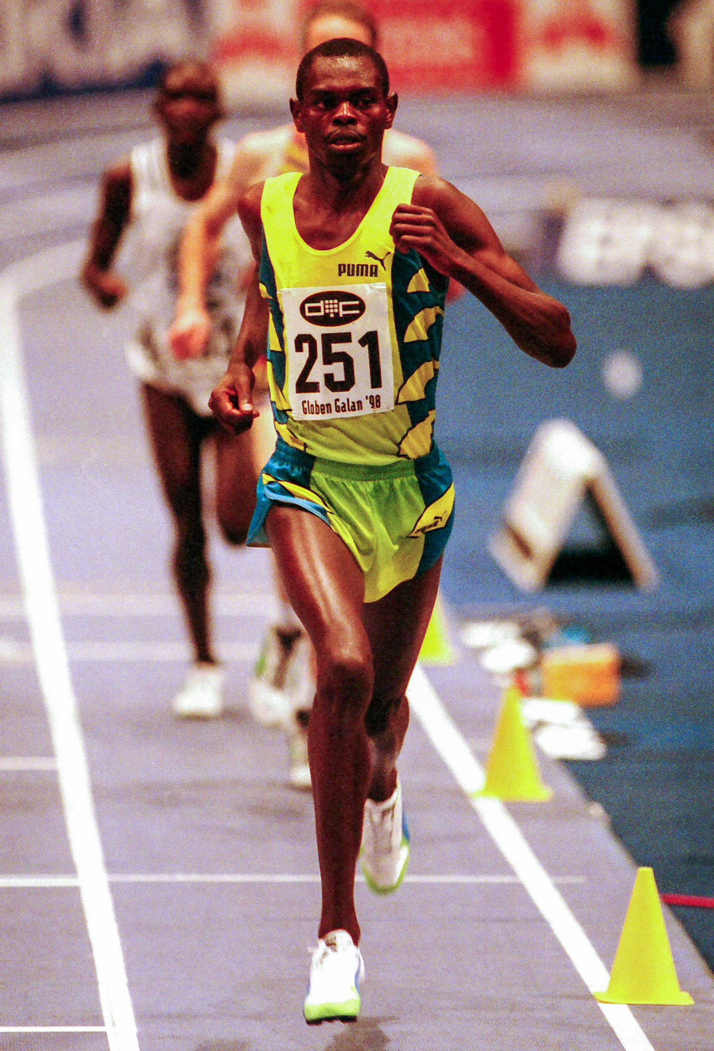 Daniel Komen run a world record at 5000 meter in Stcokholm with 12:51,48, 1998.