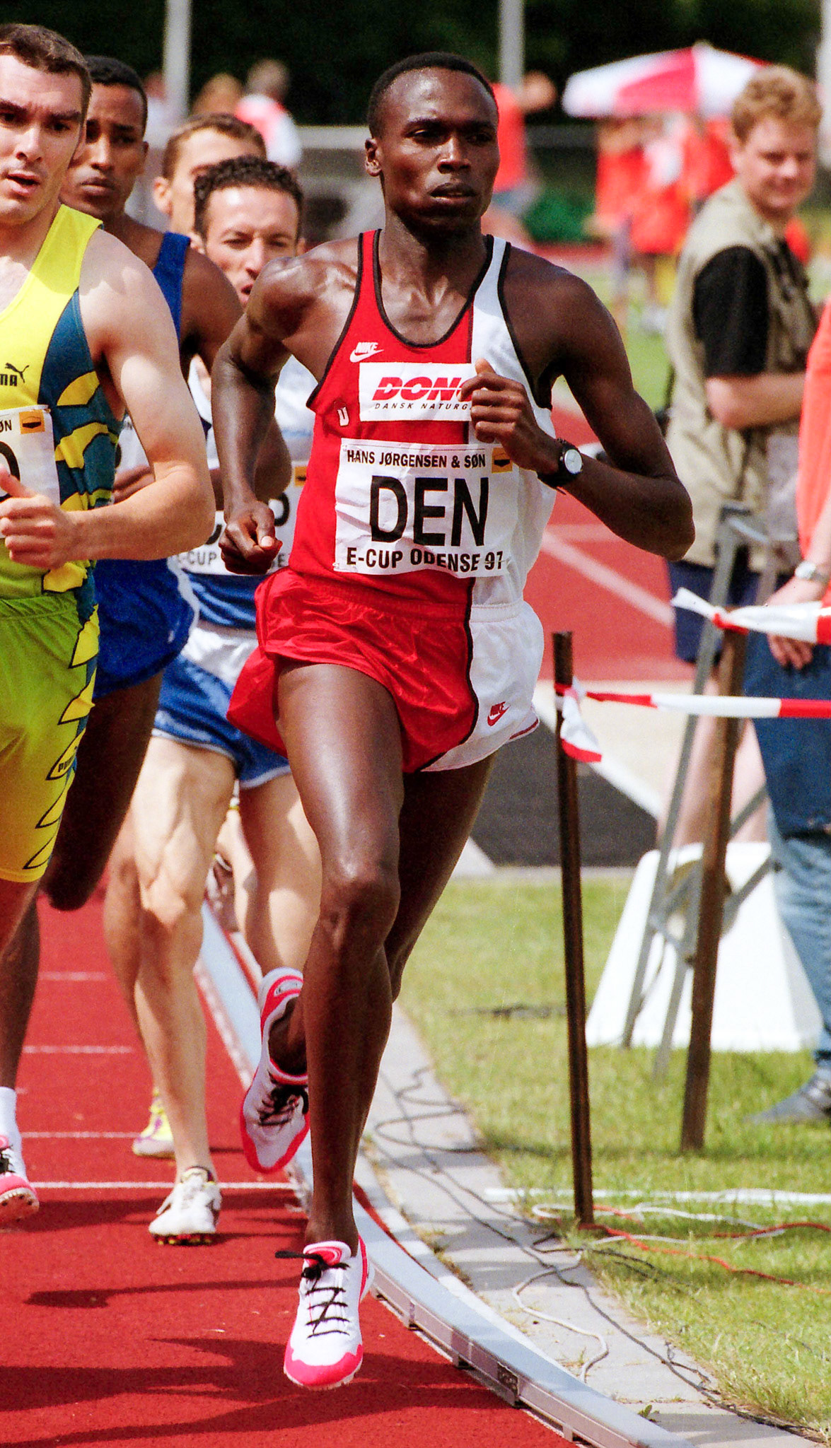 Wilson Kipketer at 800 meter at the European cup in Odense 1997.
