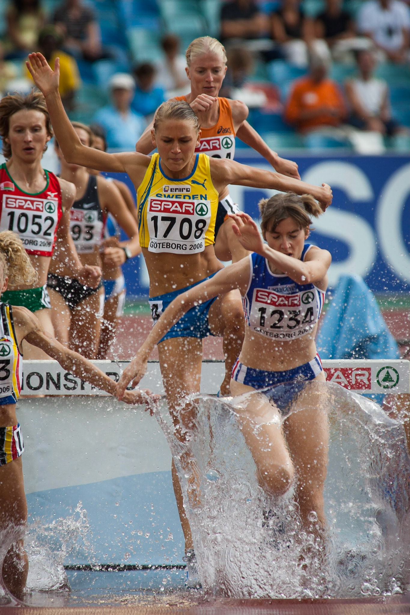 Ida Nilsson in the 3000 meter steeplechase at the European Championship in Gothenburg 2006.