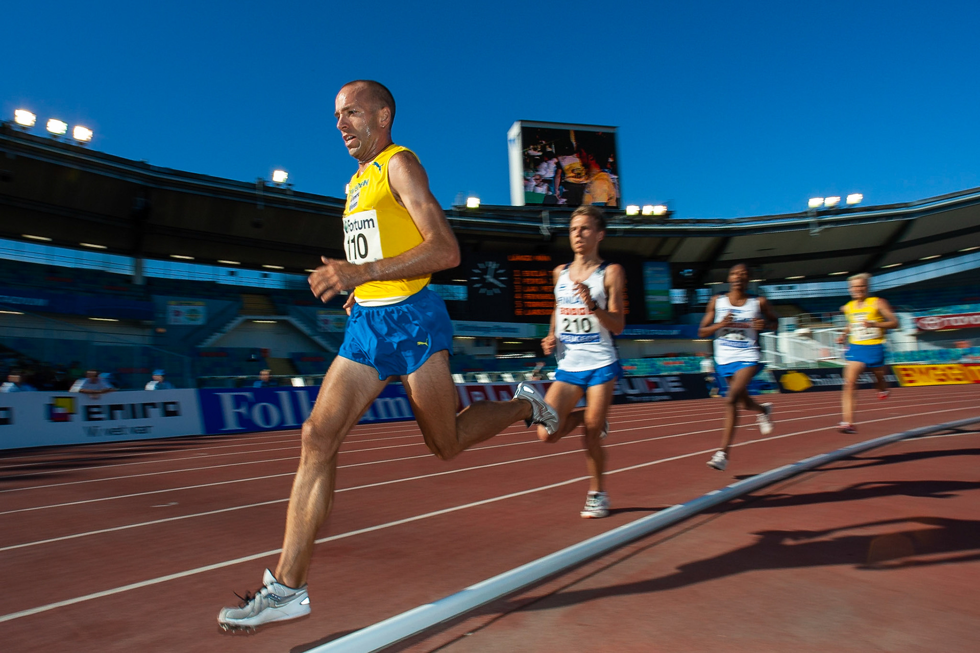 Erik Sjöqvist in the 10000 meter in Finnkampen in Gothenburg 2007.
