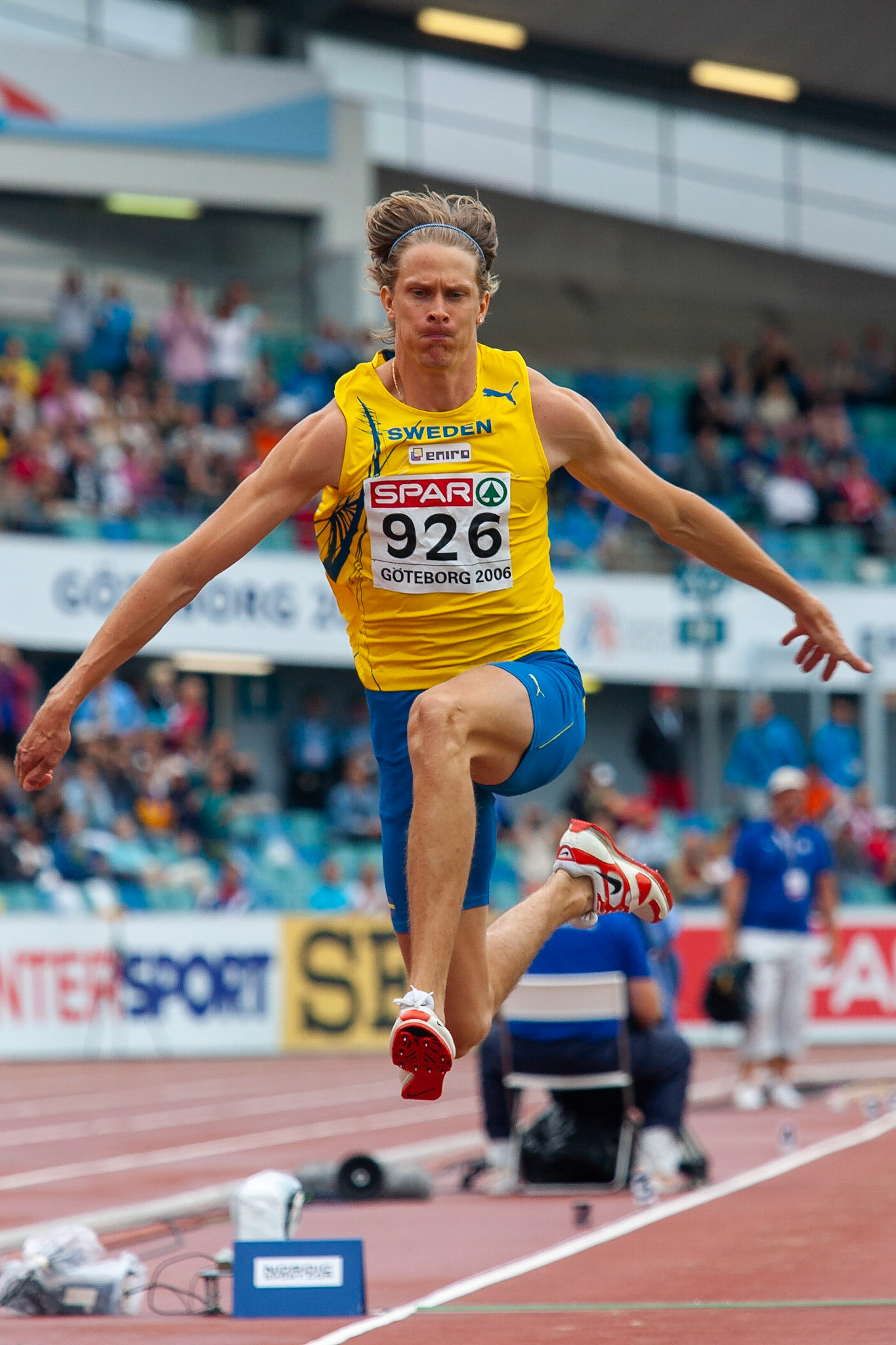 Christian Olsson won the triple jump at the European Championship in Gothenburg 2006.