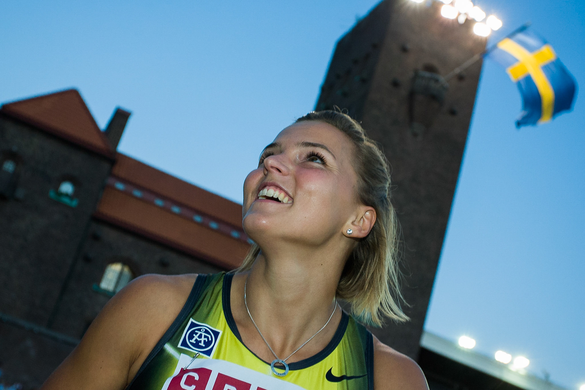 Susanna Kallur won 100 meter hurdle in 12.66 in Stockholm 2007.