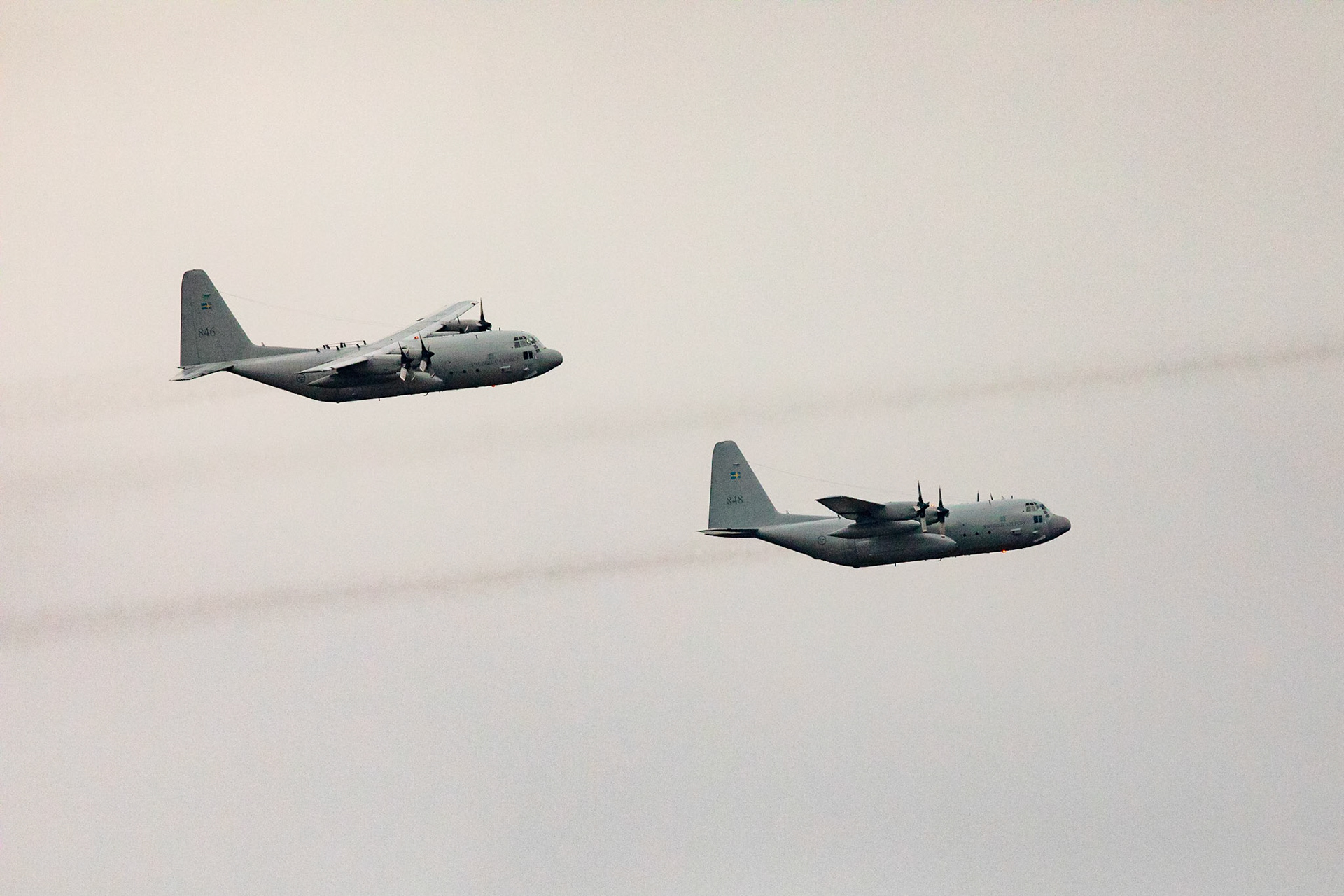 Herculesplan i flyguppvisning Julkulan