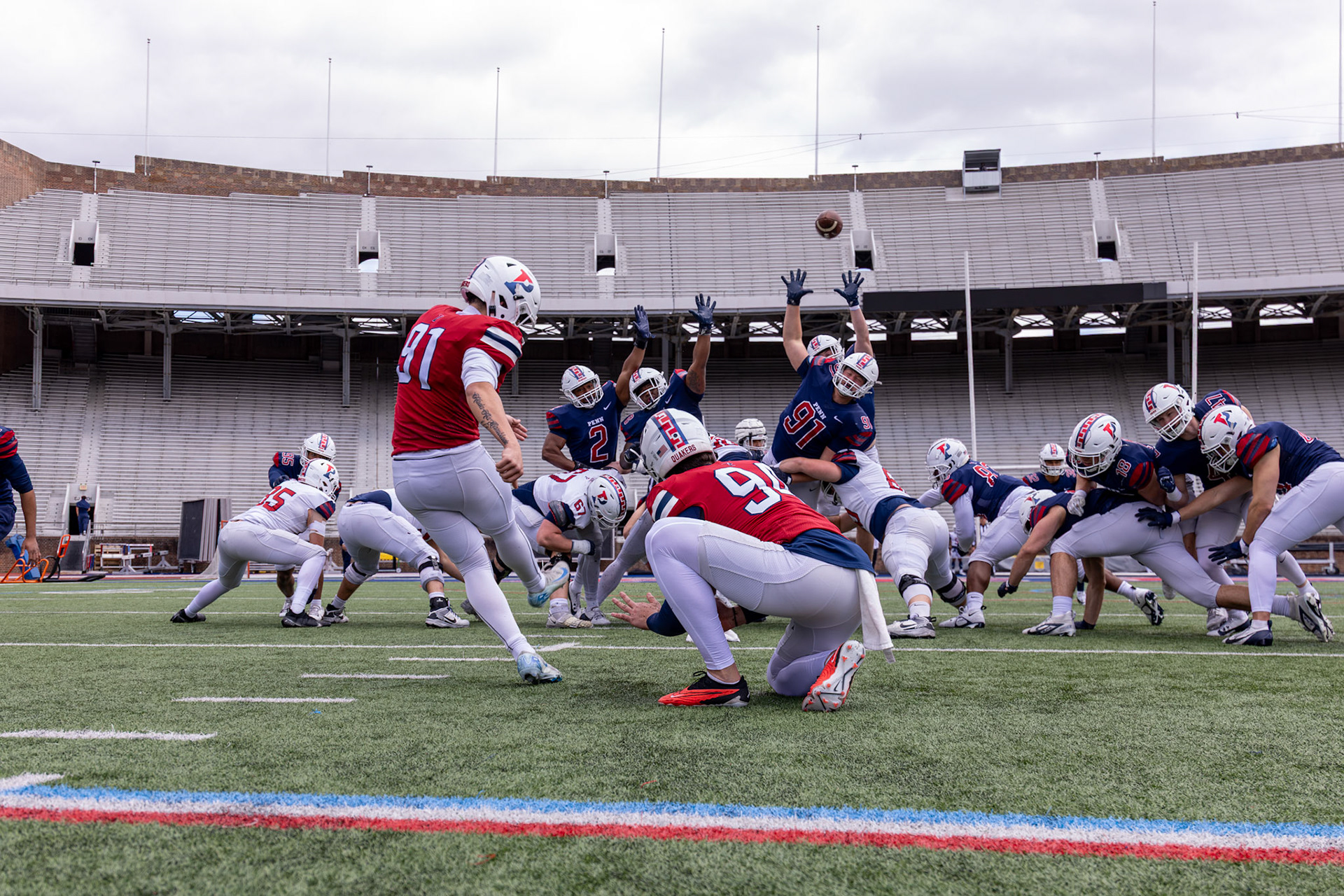 Shot for University of Pennsylvania Football. 