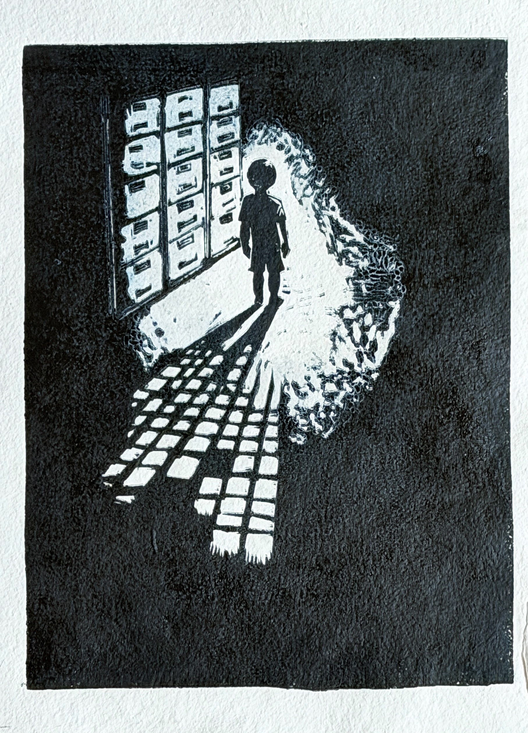 Index of the Missing | Linoleum Block Print : 11" x 14" on archival paper