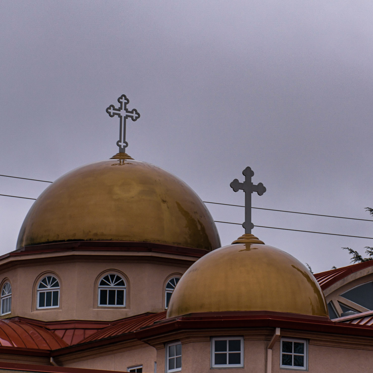 January 13. Another grey day.   Saint George Antiochian Orthodox Church, Portland, Oregon, United States