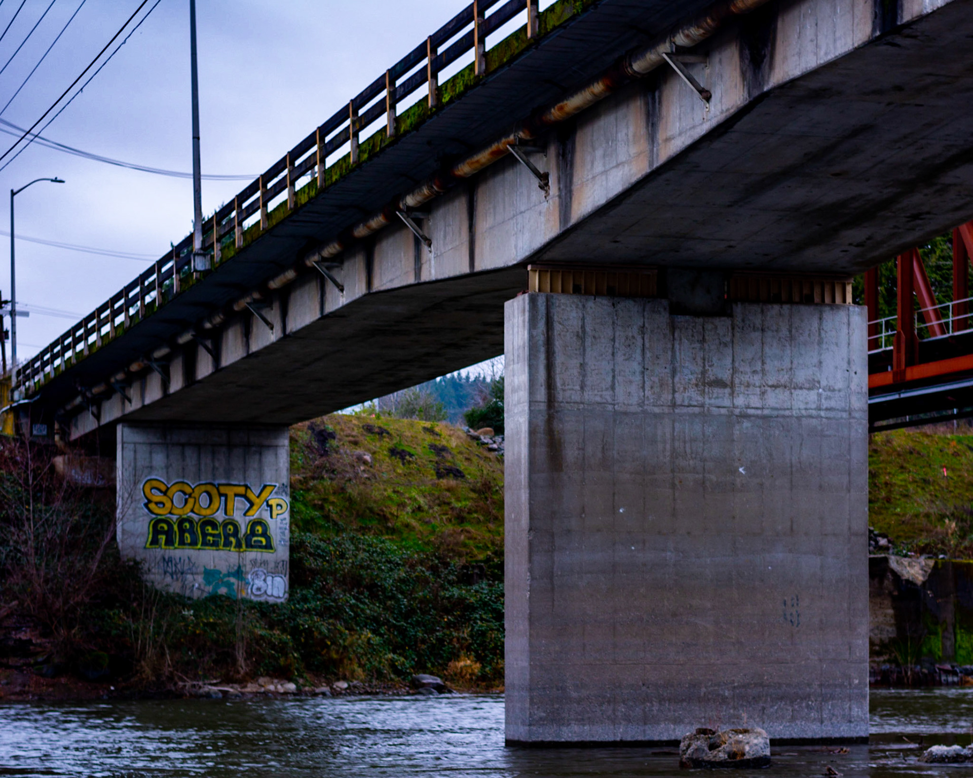 January 1.  Bridge to the New Year.  Washougal River under SR-500,, Camas, Washington, United States