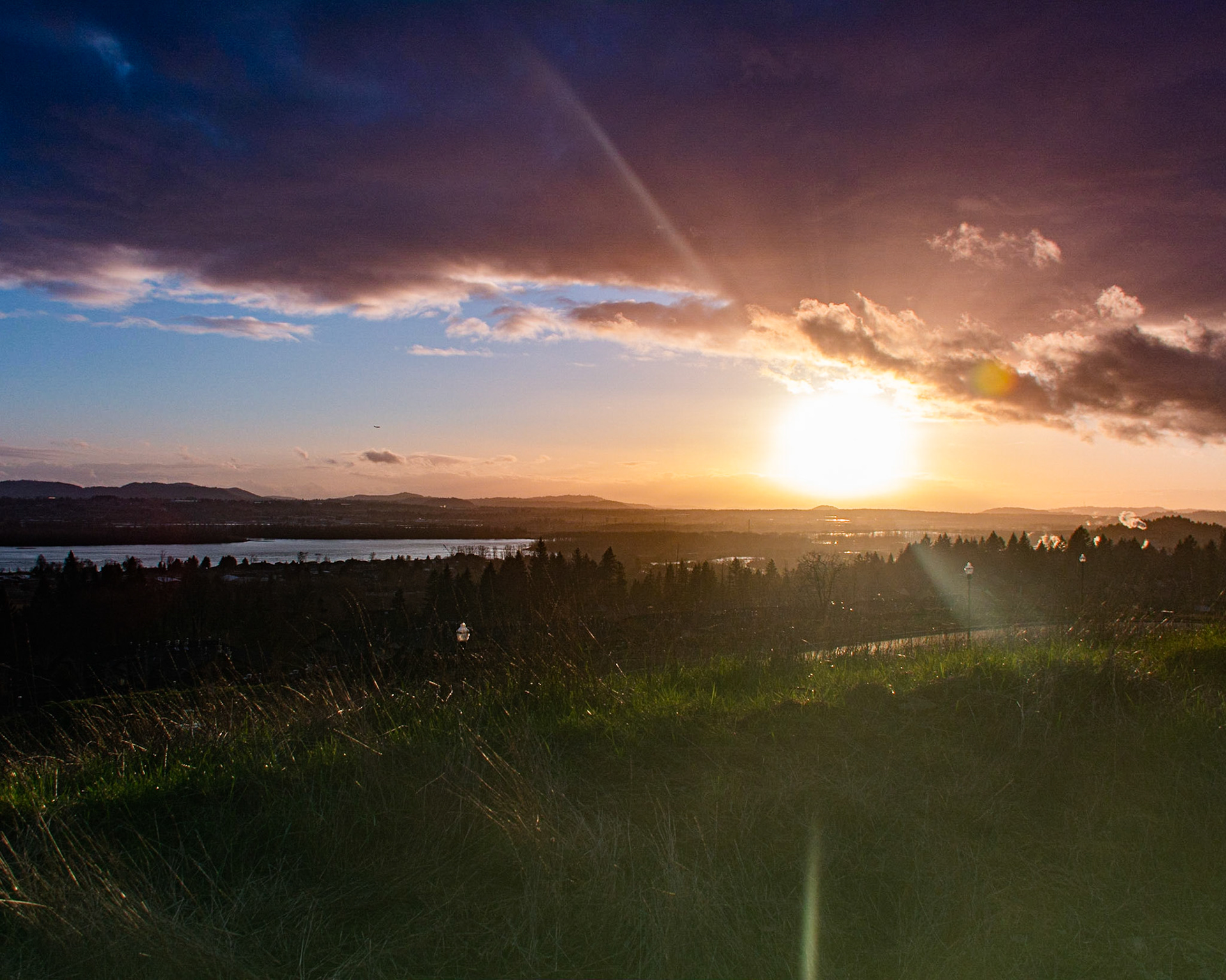 January 12. Almost Sunset.  Oak Tree Park, Washougal, Washington, United States