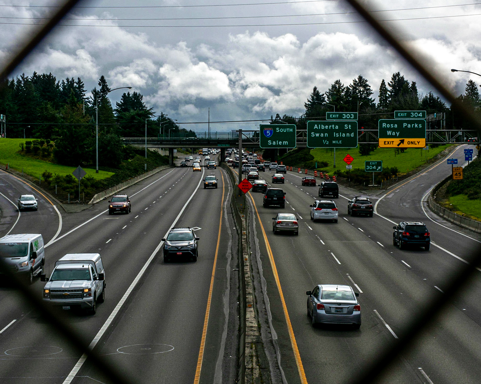 Bryant Street Bridge over Interstate 5, Portland, Oregon, United States