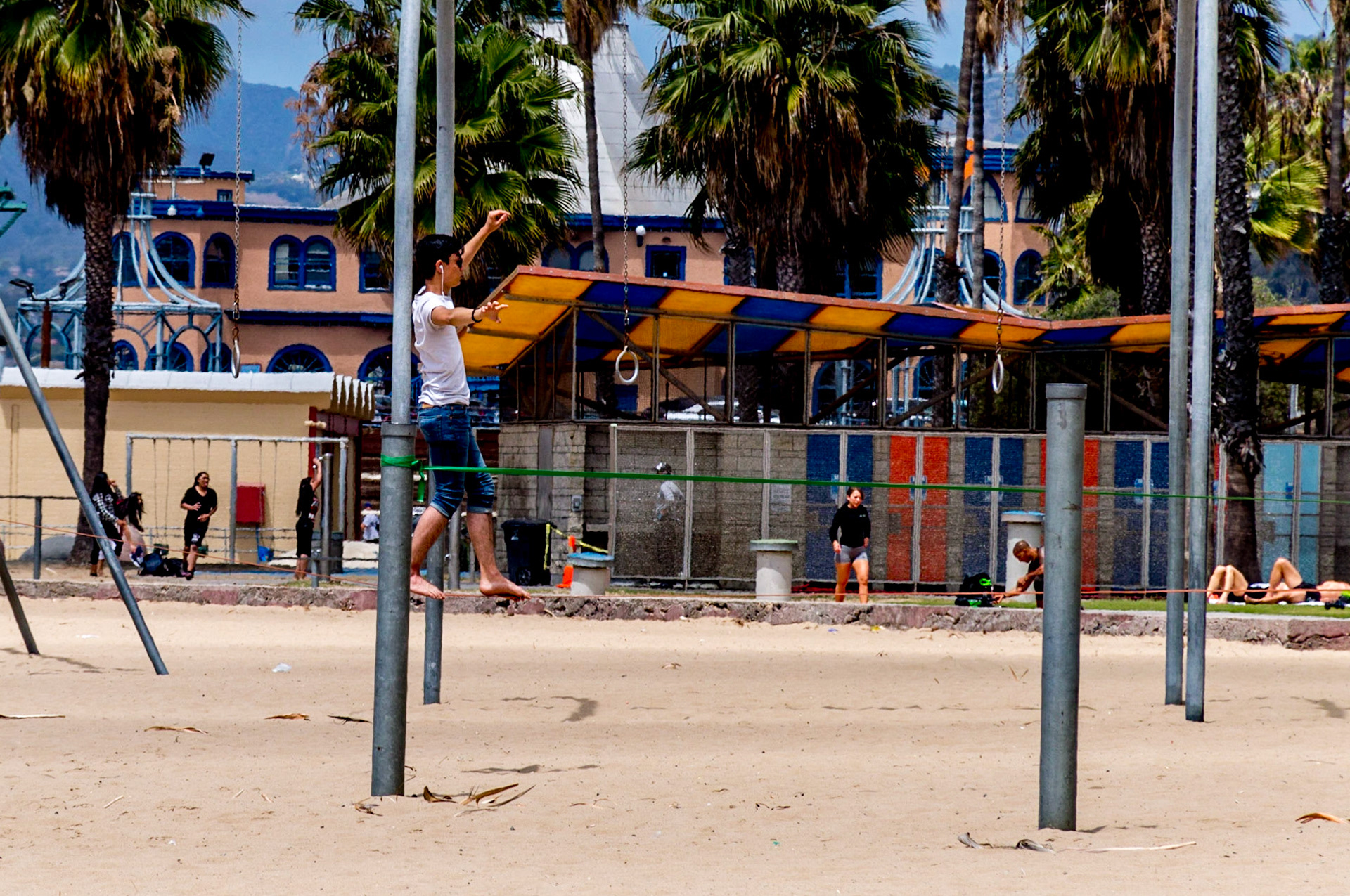 Tightrope Walking - Santa Monica Beach