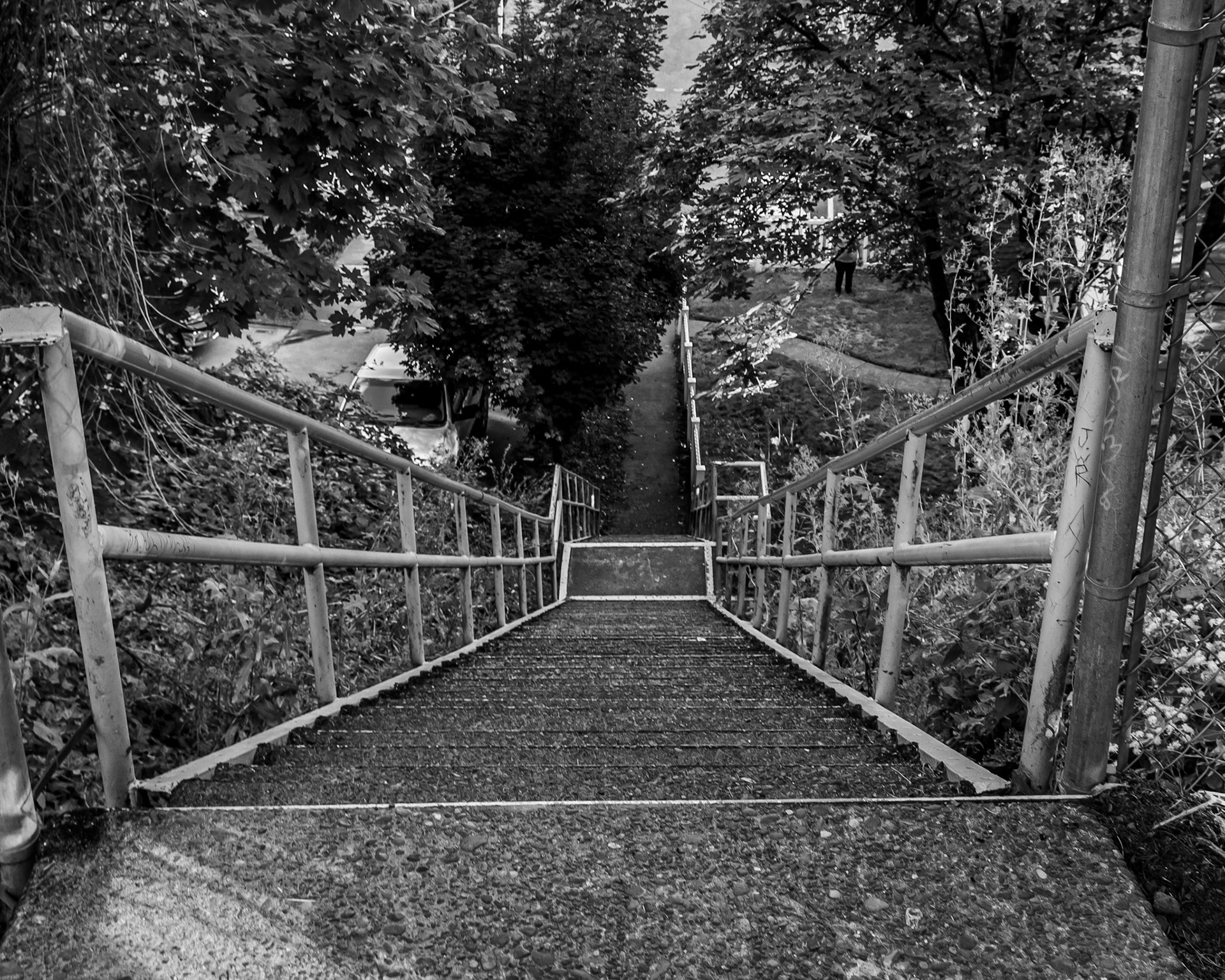 August 31. Down. Town.  Birch Street Stairs, Camas, Washington, United States