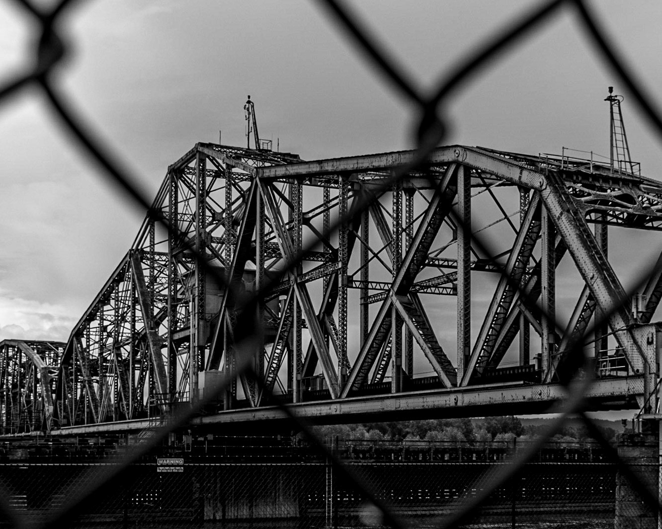 June 7. Fenced Bridge.  Burlington Northern Railroad Bridge 9.6, Vancouver, Washington, United States