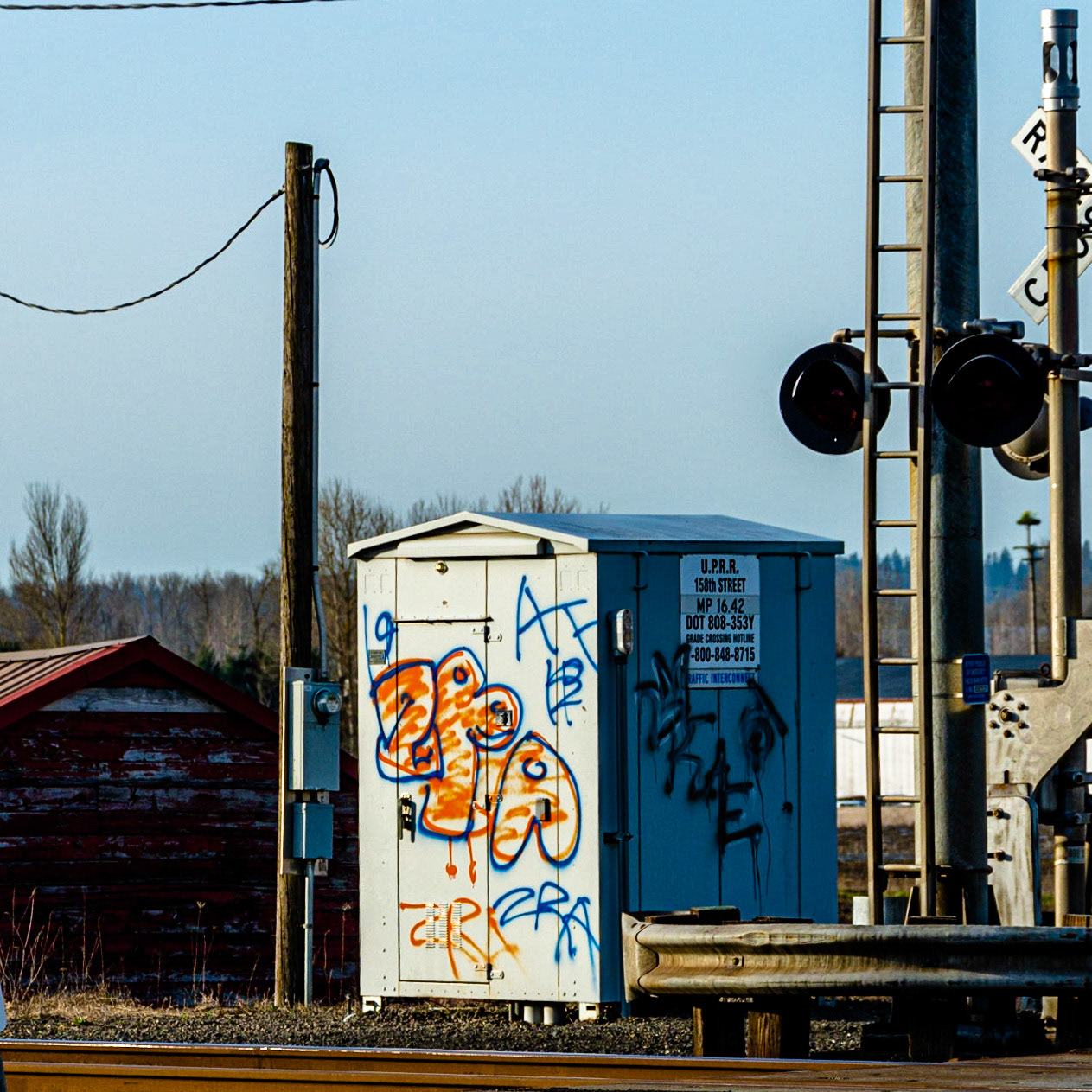 March 4. Tagged Rail.  NE Sandy Blvd. at NE 158th Avenue, Portland, Oregon, United States