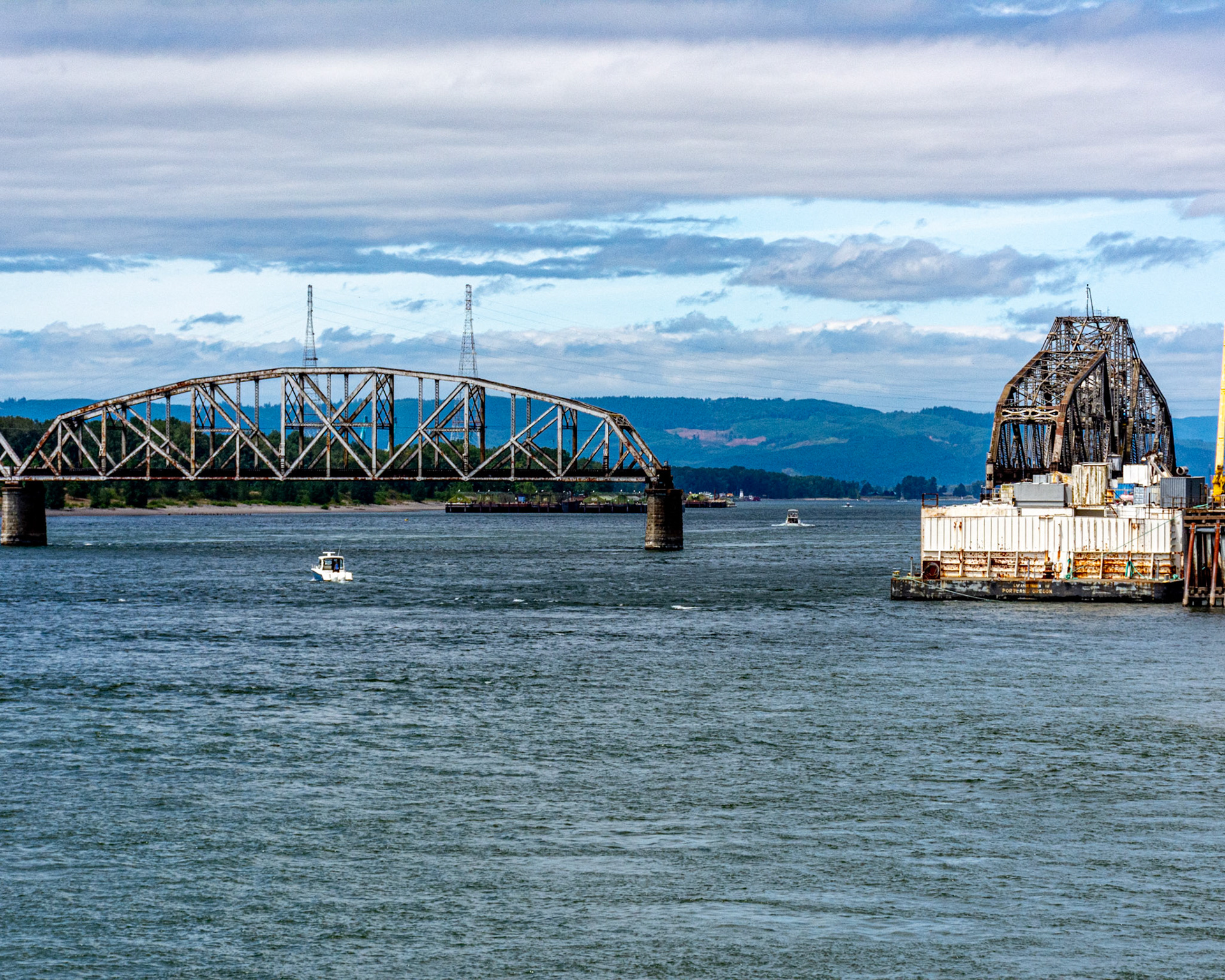July 17. Open Bridge.  Grant Street Pier, Vancouver Waterfront, Vancouver, Washington, United States