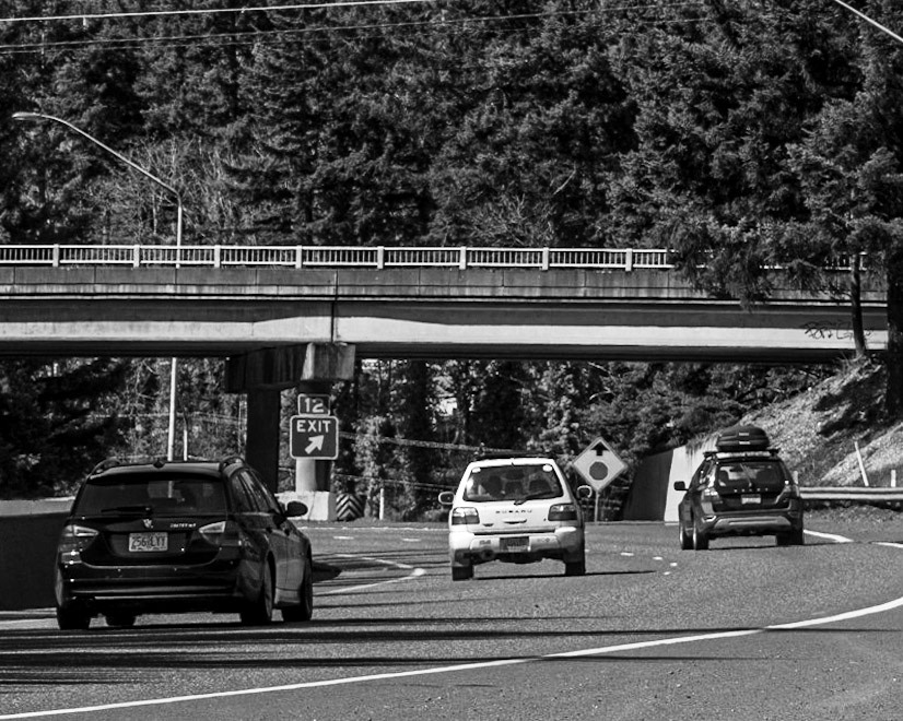 March 15.  Exit 12.  MP 12, State Route 14, Camas, Washington, United States