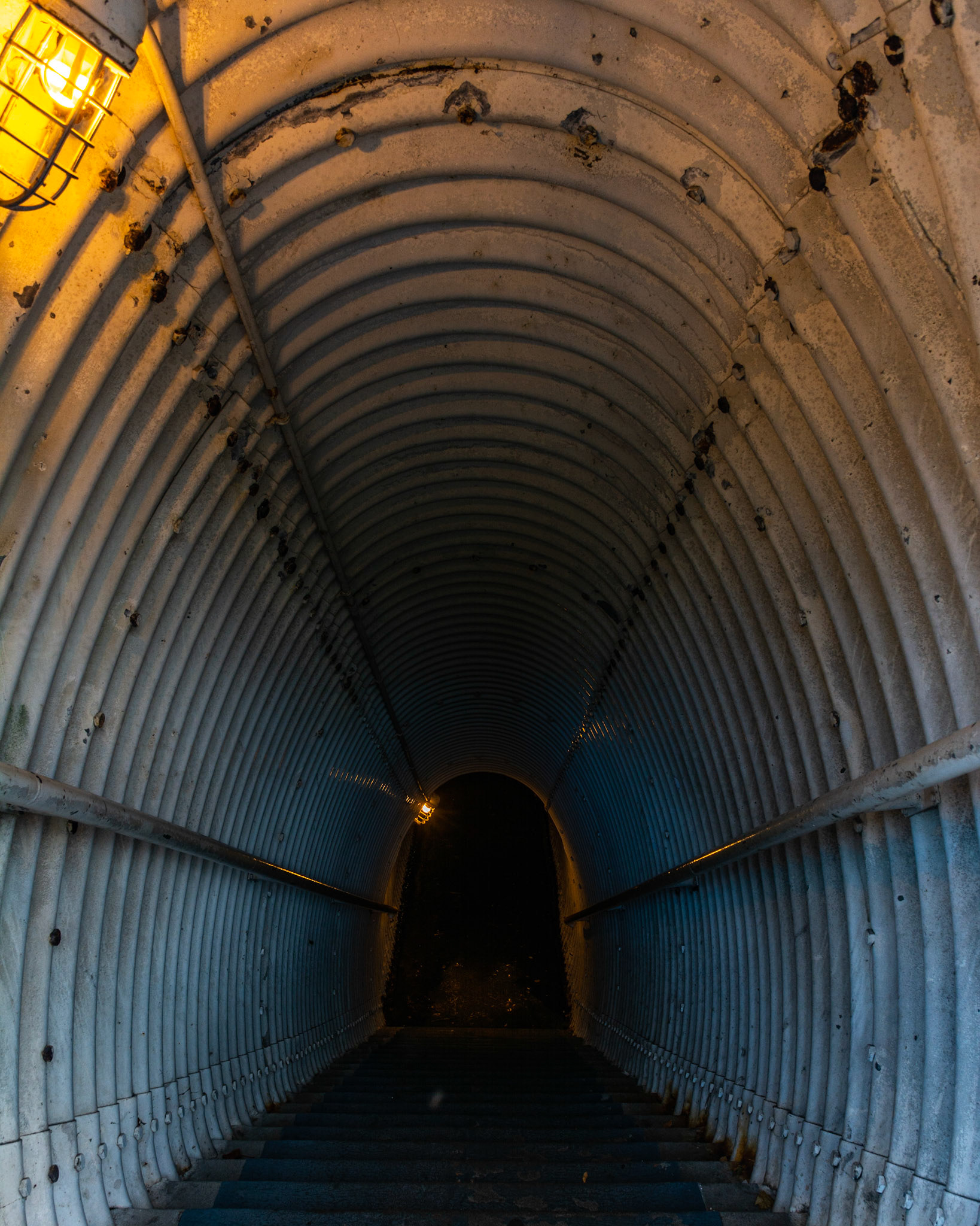 October 12. Descend.  Pedestrian Tunnel, Georgia Pacific Camas Mill, Camas, Washington, United States