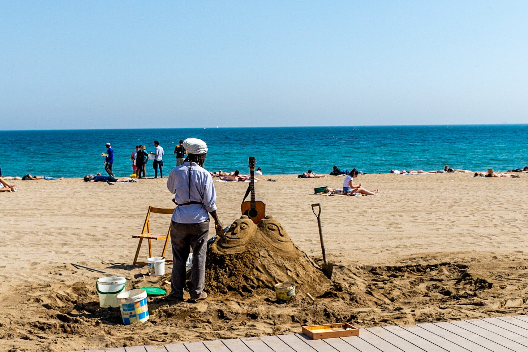 Barceloneta Beach, Barcelona, Catalonia, Spain