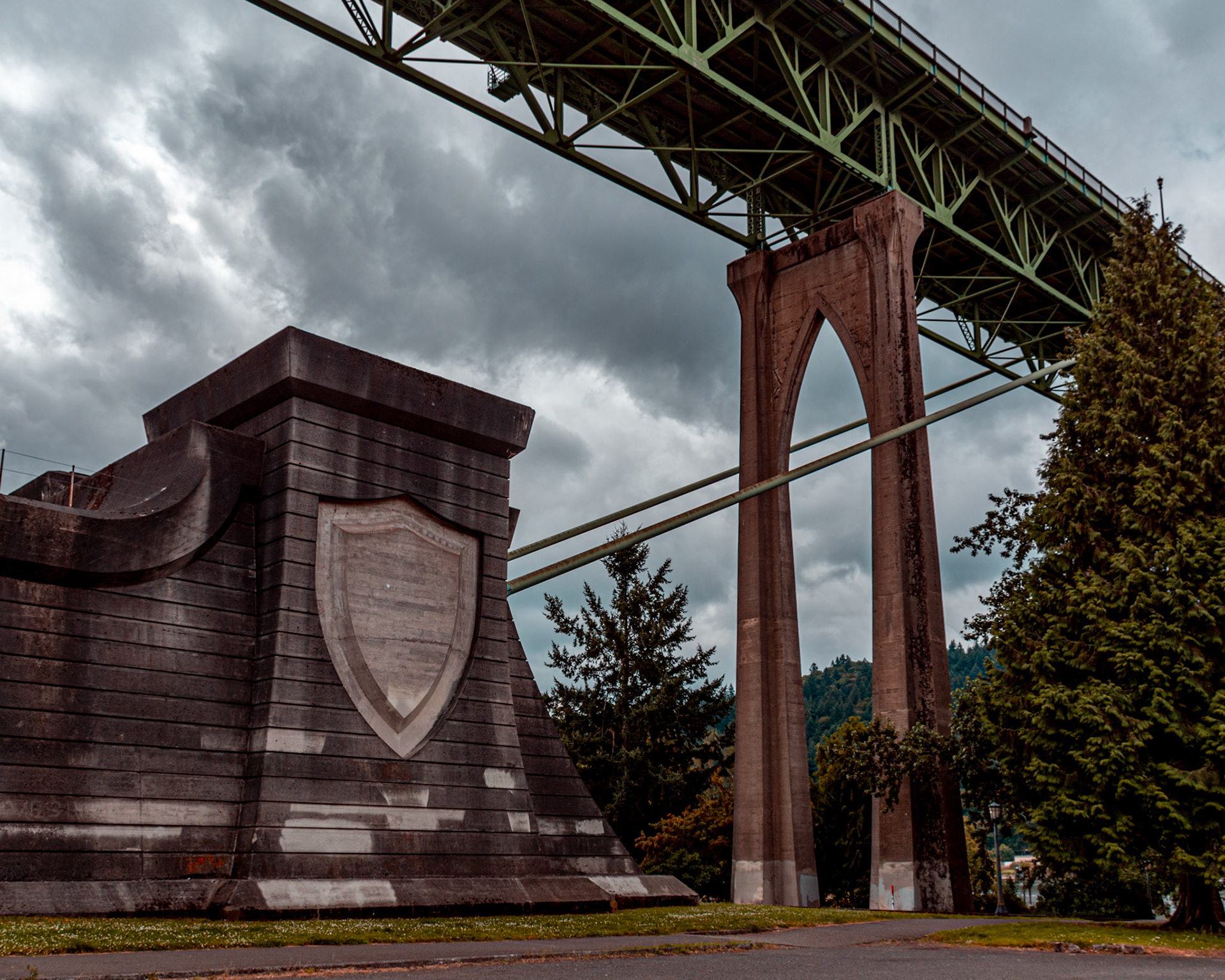 July 12. Shield and Anchor.  Cathedral Park, Portland, Oregon, United States