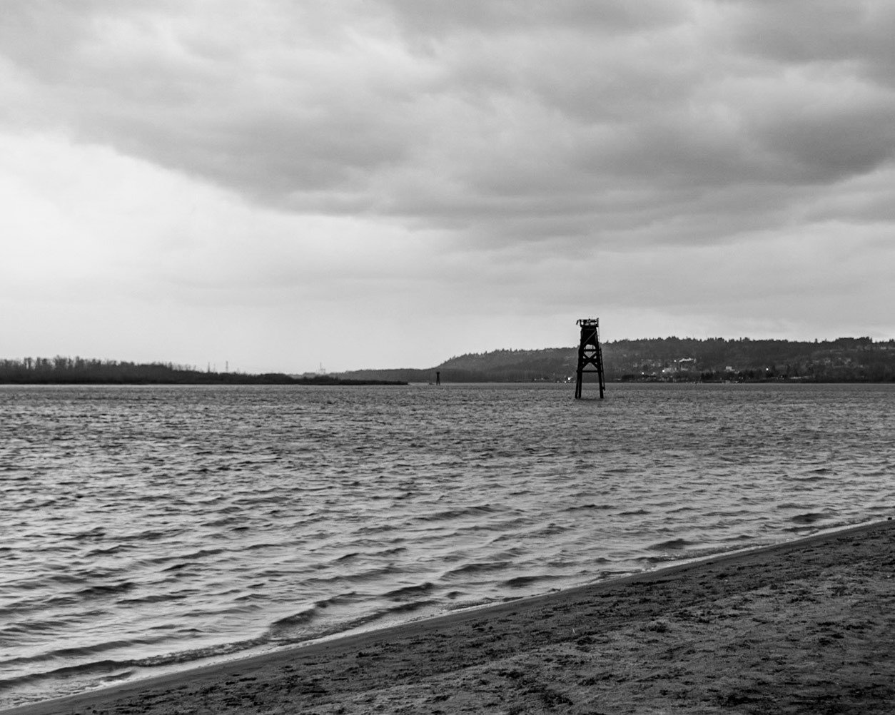 February 28. Changing Skies.  Captain William Clark Park at Cottonwood Beach, Washougal, Washington, United States