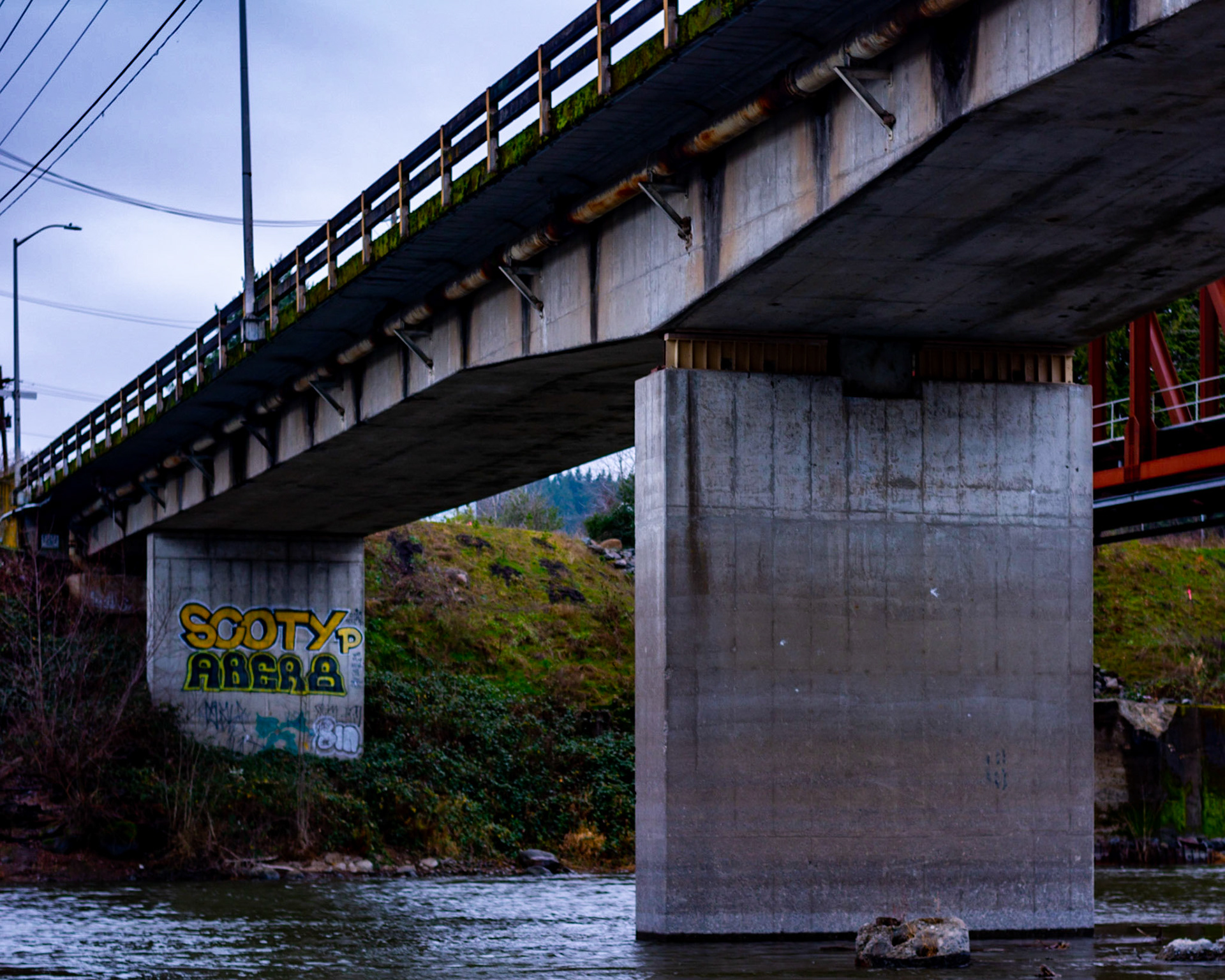 January 1.  Bridge to the New Year.  Washougal River under SR-500,, Camas, Washington, United States