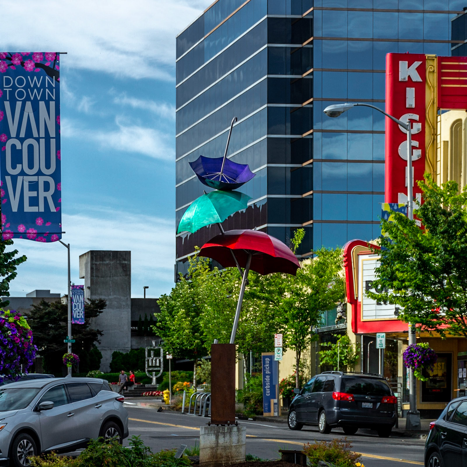 June 26. Umbrellas on Main.  Vancouver, Washington, United States