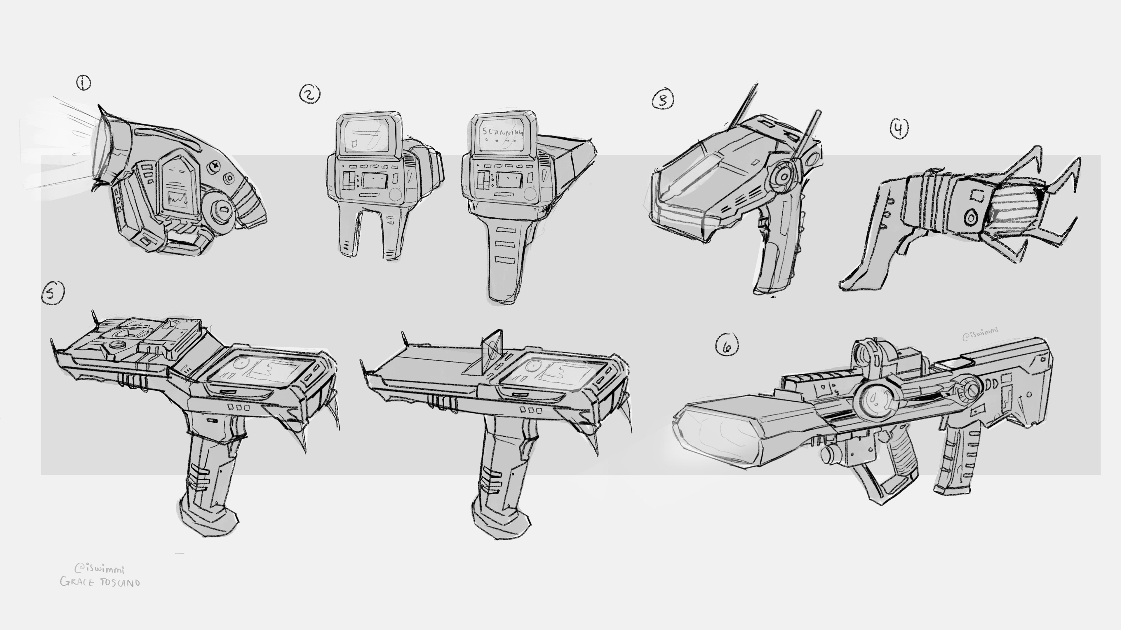Healer Scanner Gun Sketches