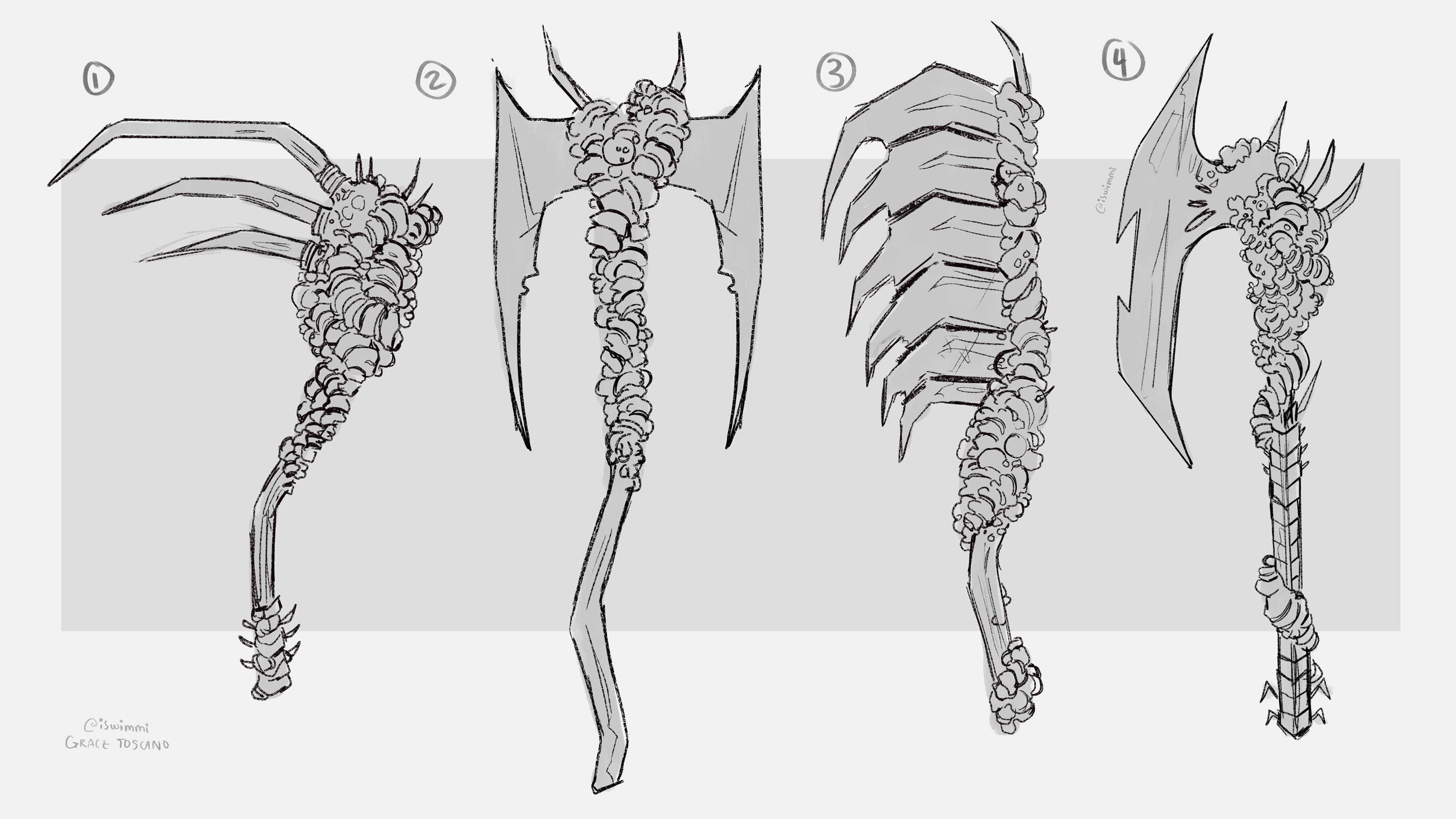 Antagonist's Weapon Sketches