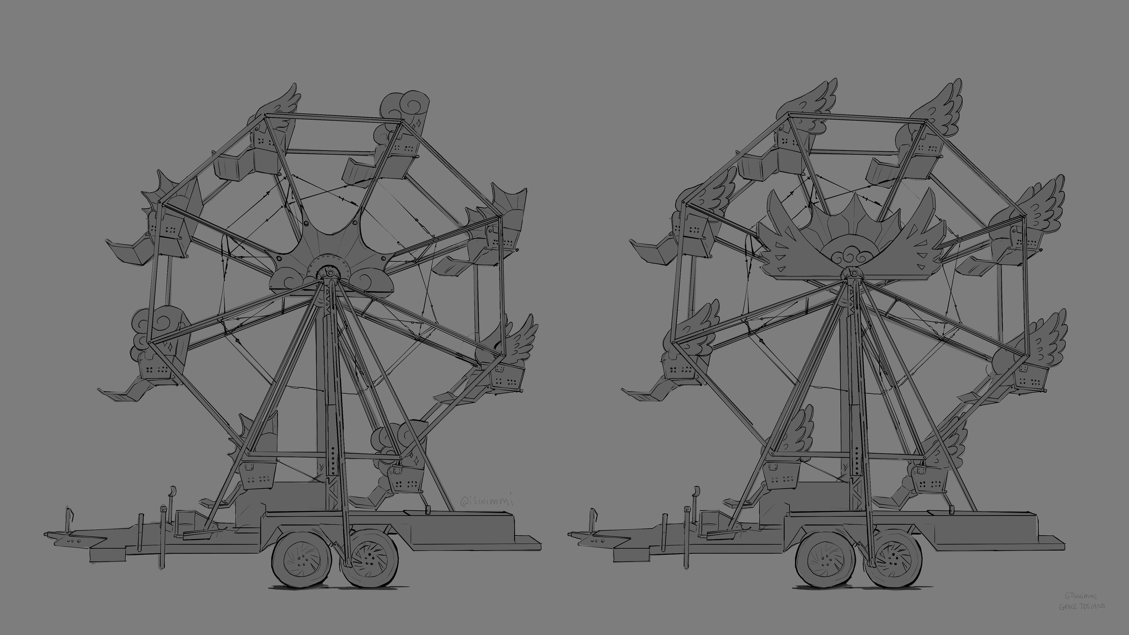 Cardinal Cable - Rides Sketches 2