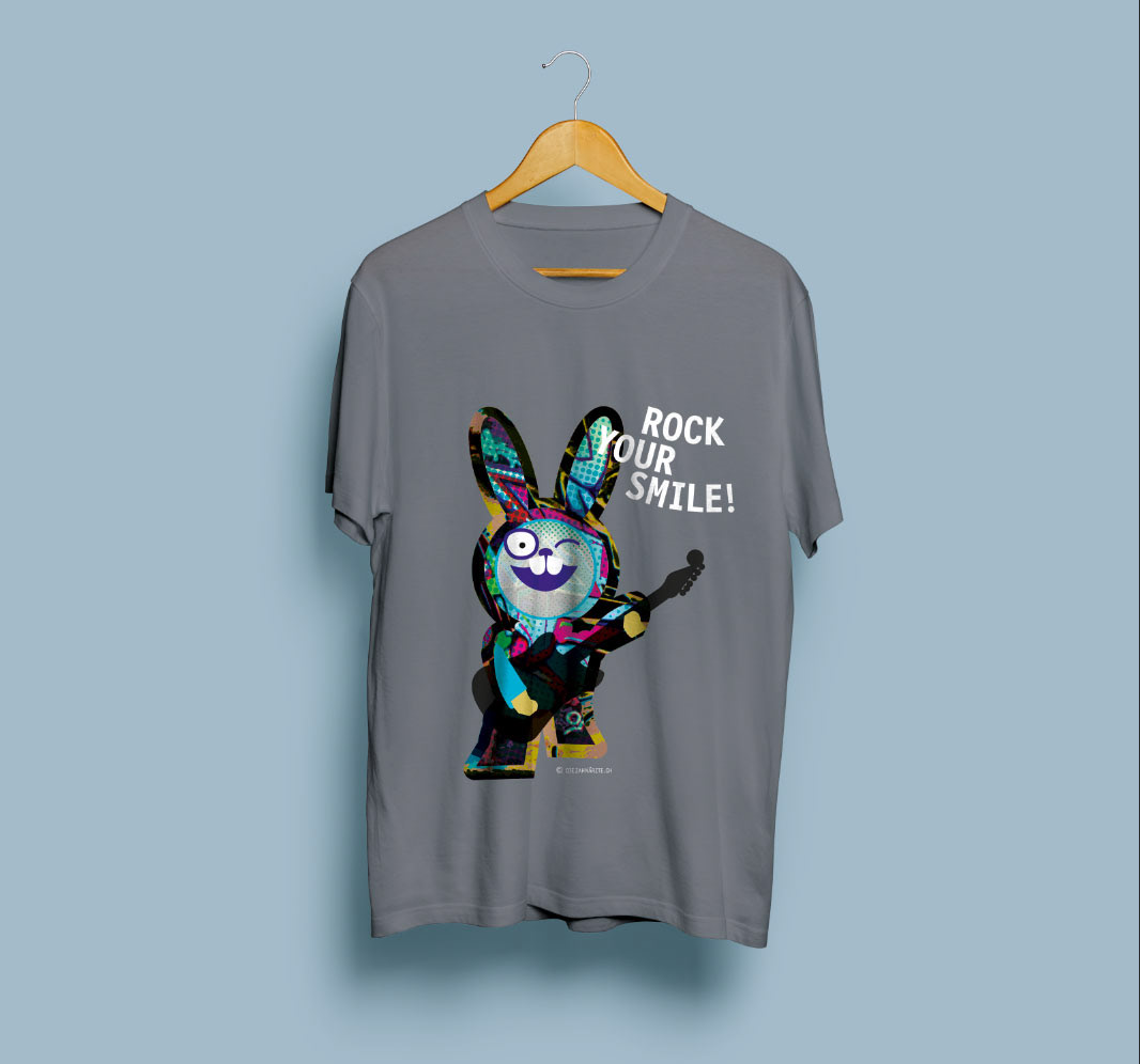 T-Shirt - Rock your Smile Grey