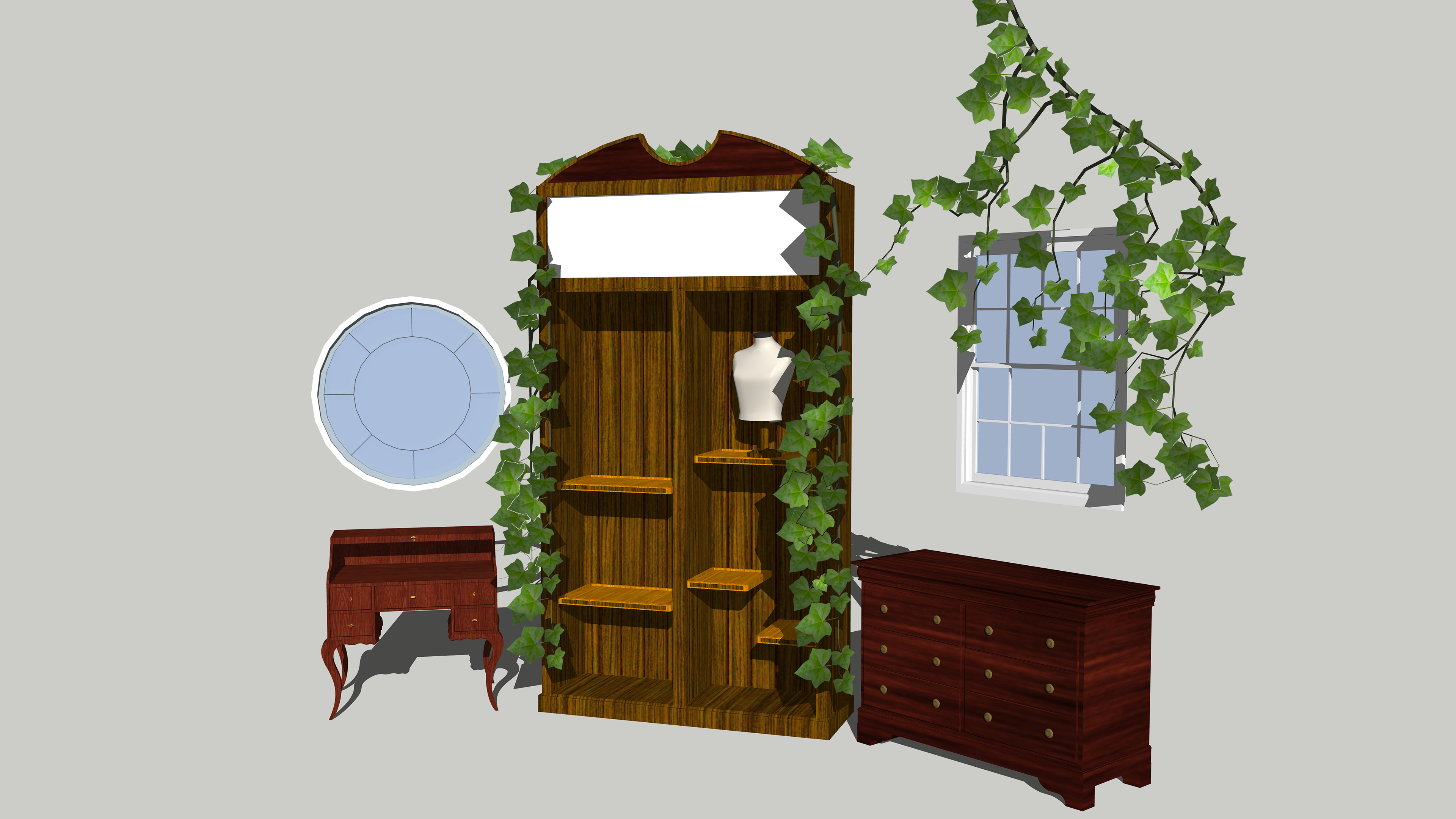 Original Cabinet + SketchUp 3D warehouse