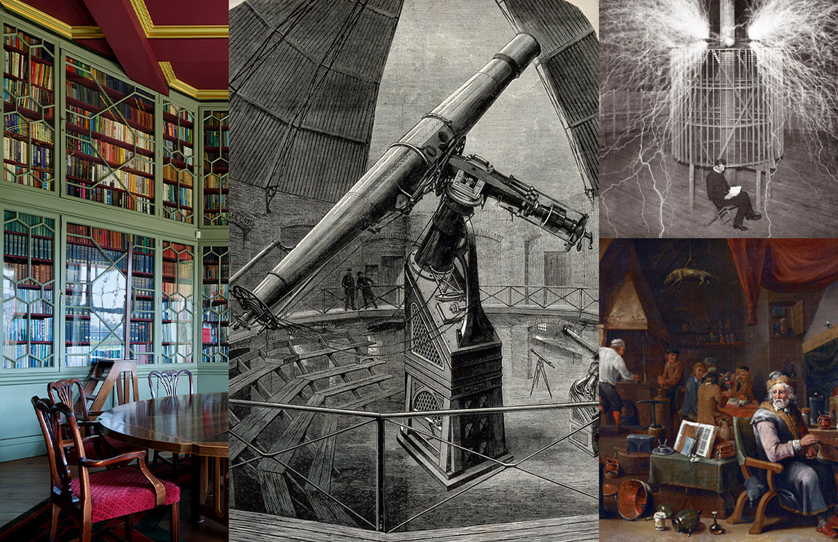 Moodboard for the different themed sections in the gift store